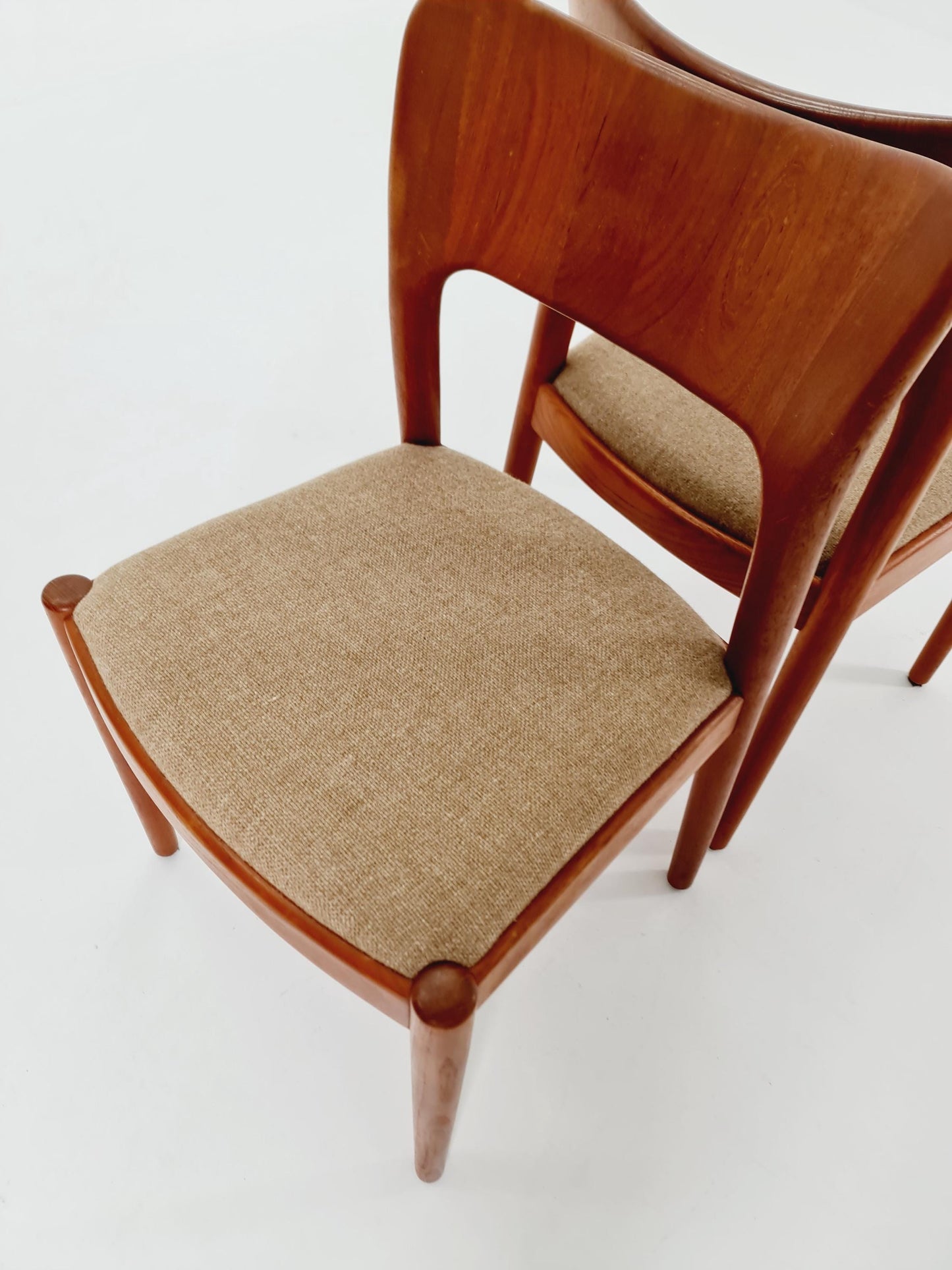 1 of 2 Vintage Danish solid teak dining chair by Niels Koefoed for Koefoed Hornslet , , 1960s,
