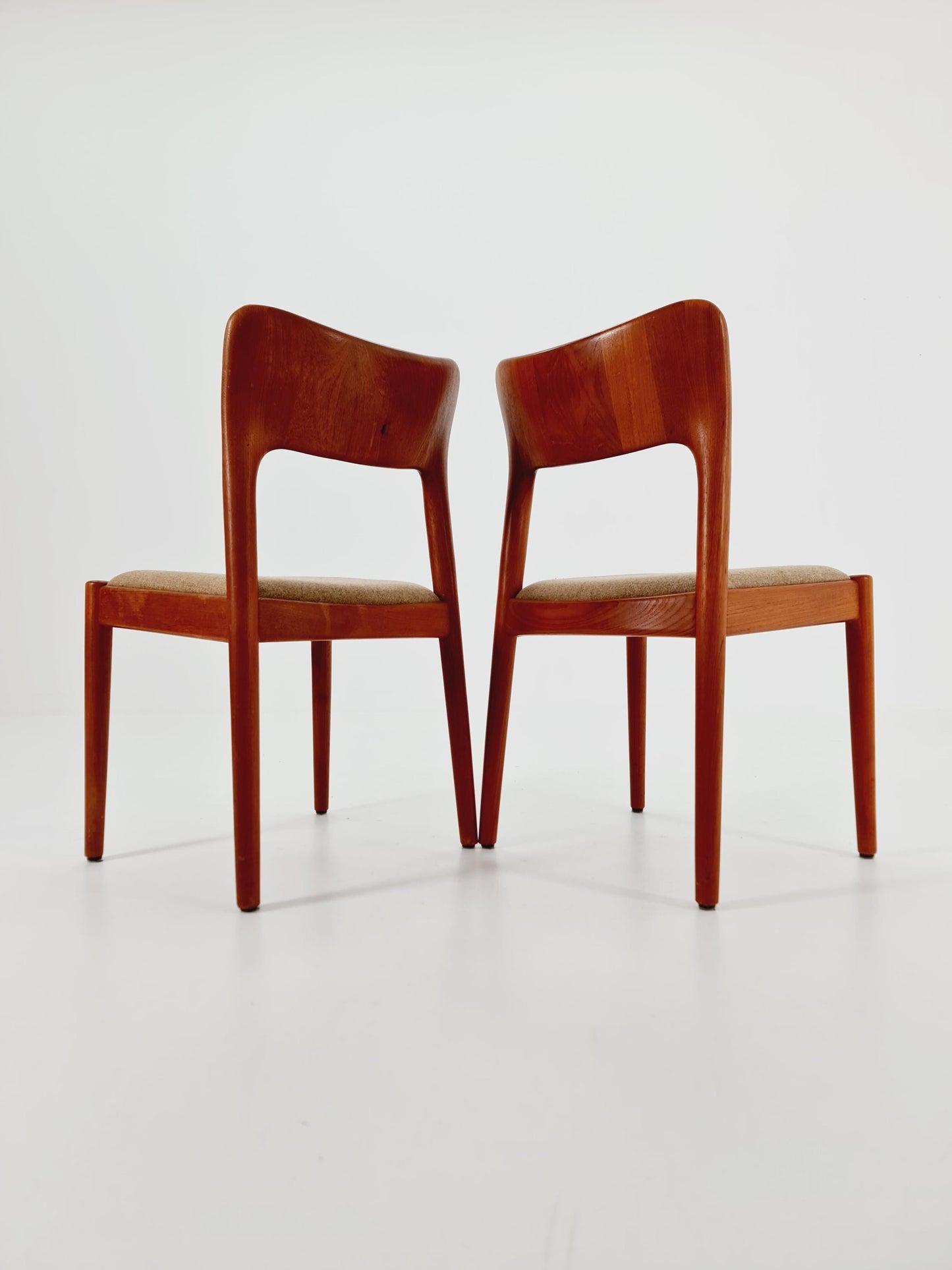1 of 2 Vintage Danish solid teak dining chair by Niels Koefoed for Koefoed Hornslet , , 1960s,