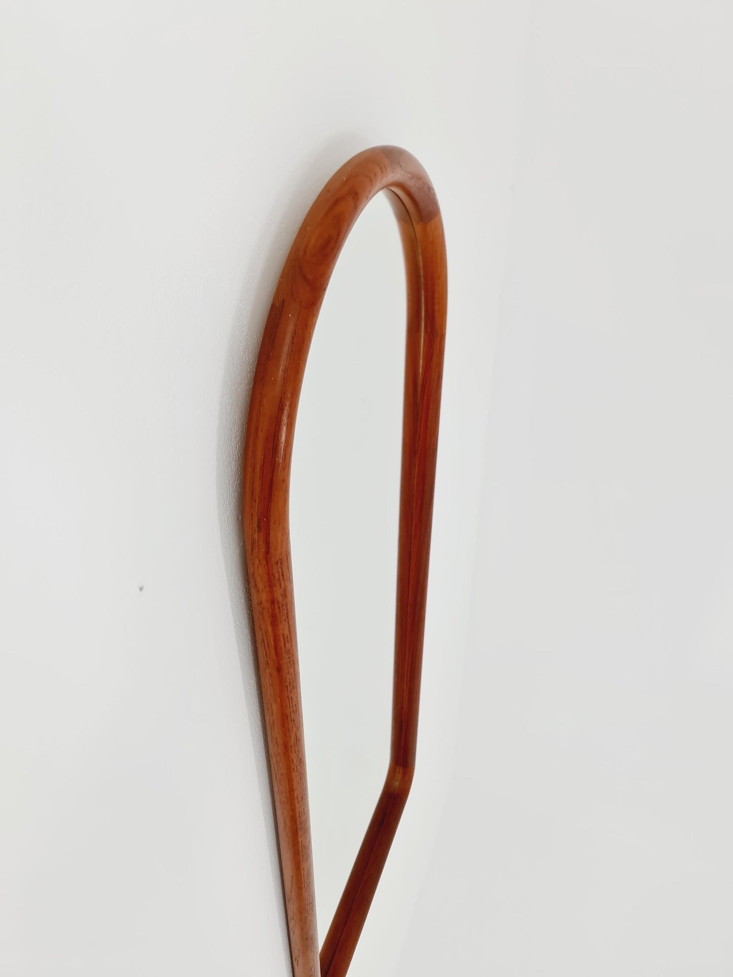 Teak Danish mid-century Modern wall-mounted mirror By Vildbjerg Möbelfabrik 1960s