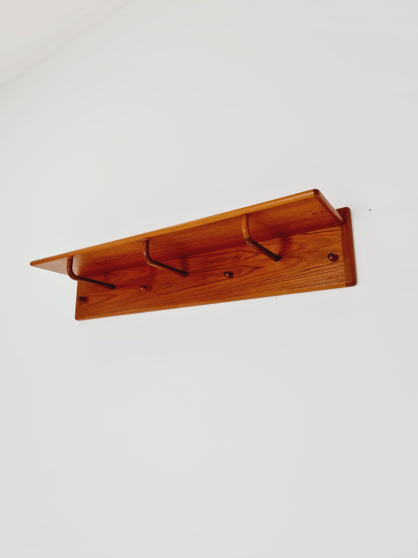 Mid century Danish Wardarobe By Vildbjerg Møbelfabrik, teak wall coat rack 1960s