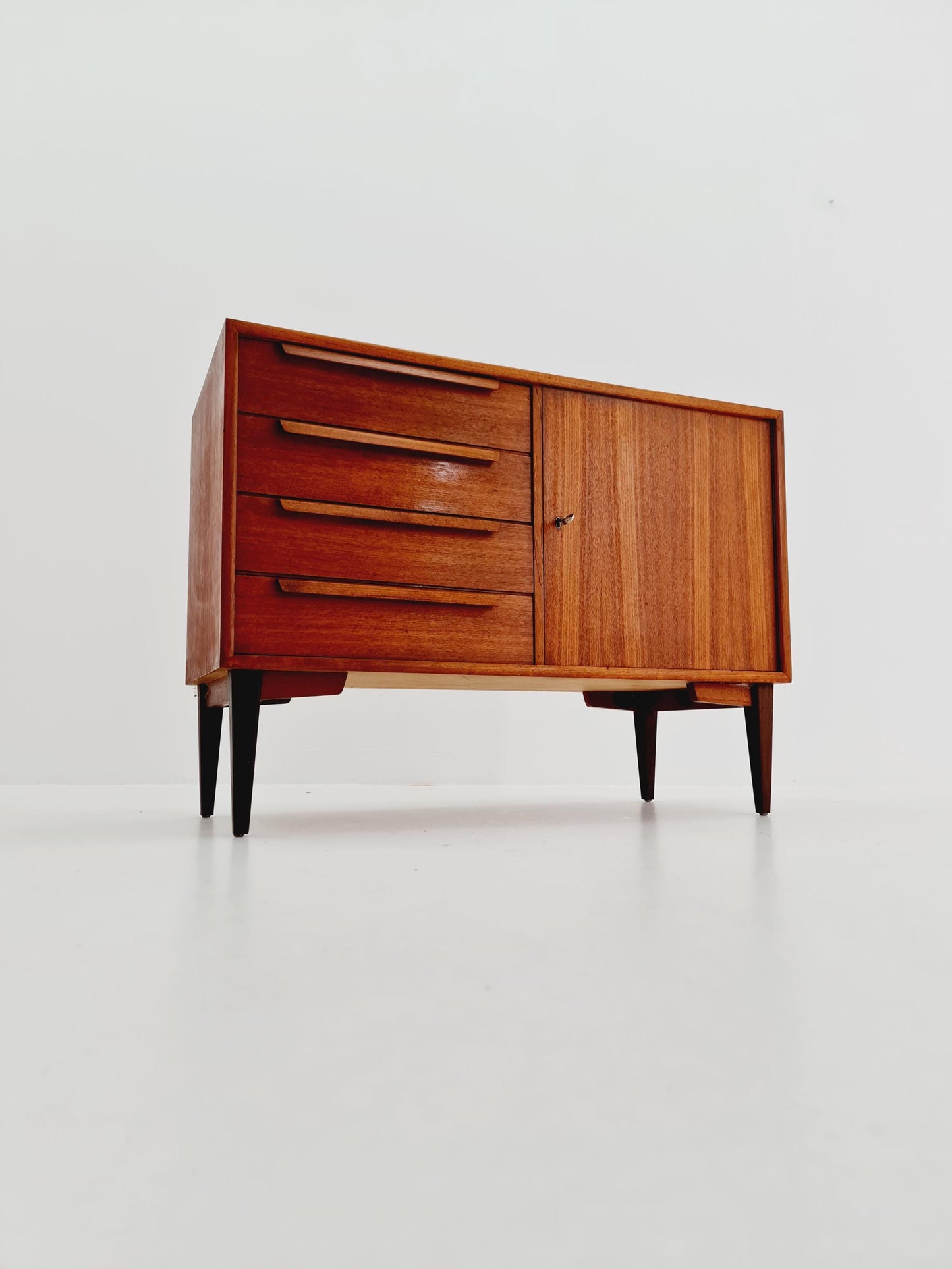 Mid century Modern German teak chest of drawers / sideboard by WK möbel, 1960s