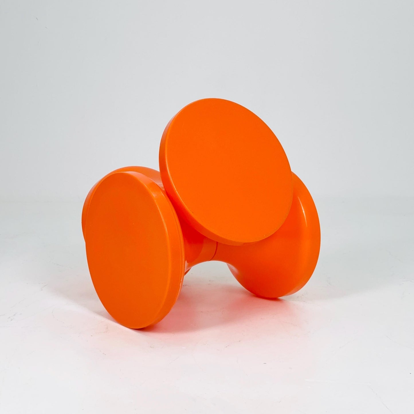 Set of 2 Space age Round German Tuilp stools plastic by Isopelka, 1970s