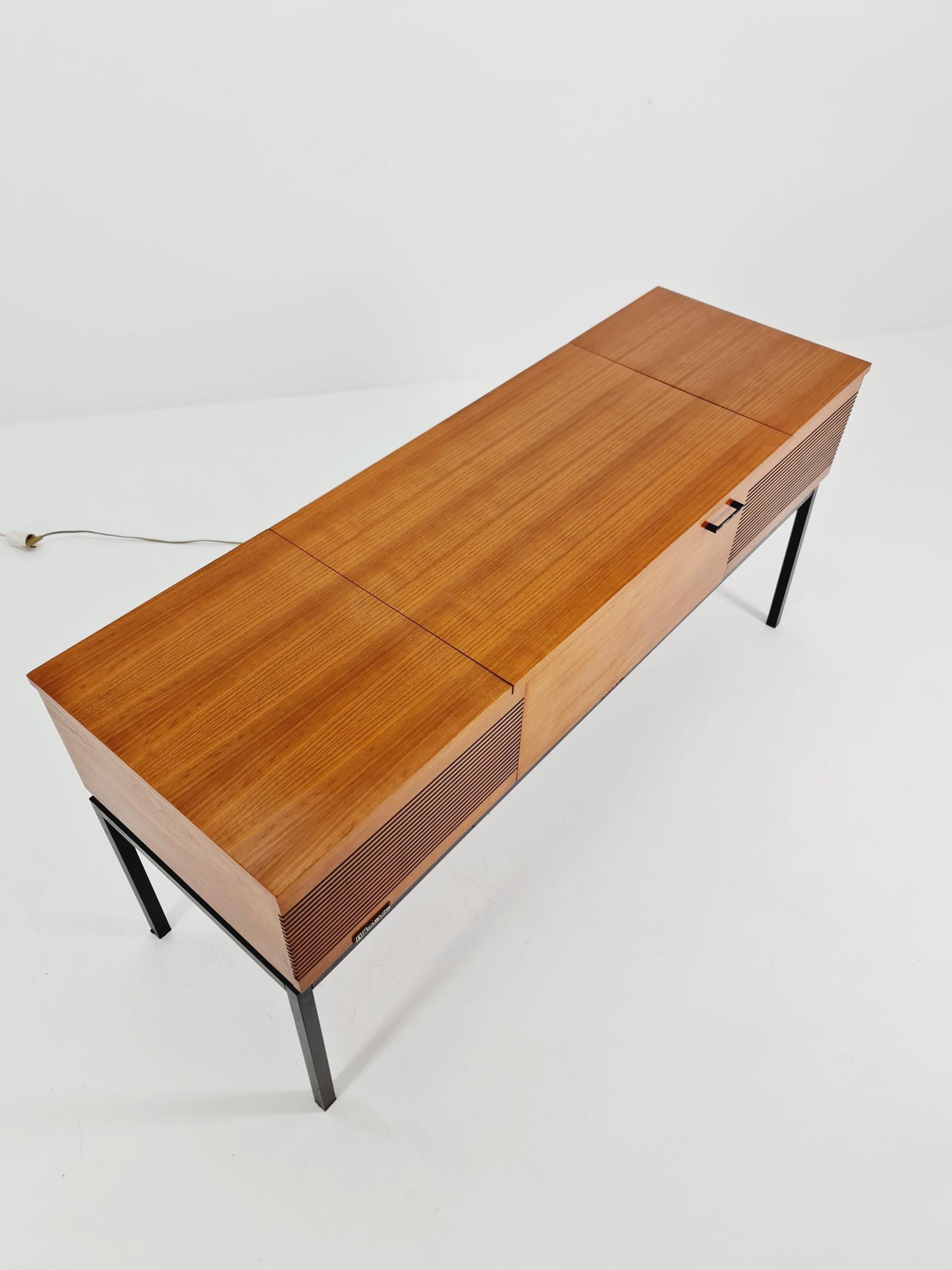 Mid Century Modern scandinavian teak sidboard record player By PHililps , radio bY Rosita