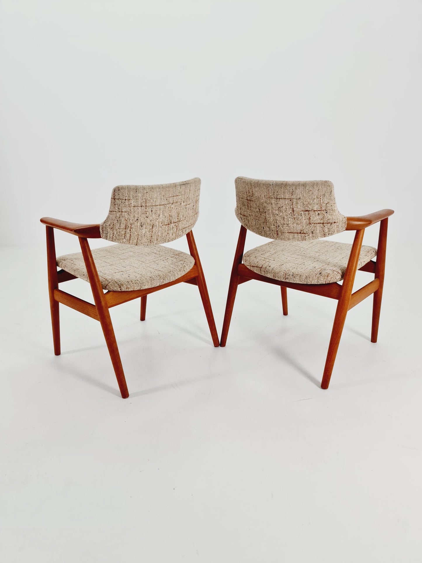 1 of 2 Mid century Danish Teak and Leather arm chair by Svend Age Eriksen for Glostrup from the 60s