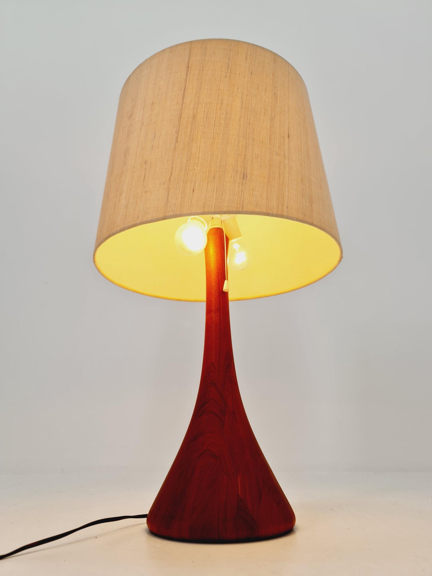 Mid century solid teak table lamp by Domus , 1960s