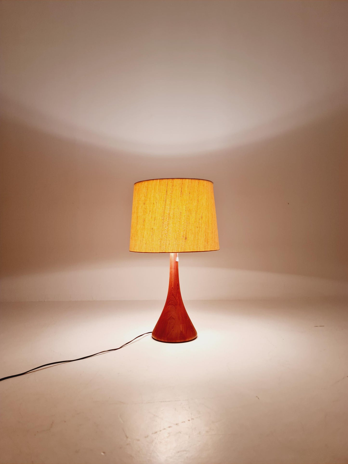 Mid century solid teak table lamp by Domus , 1960s