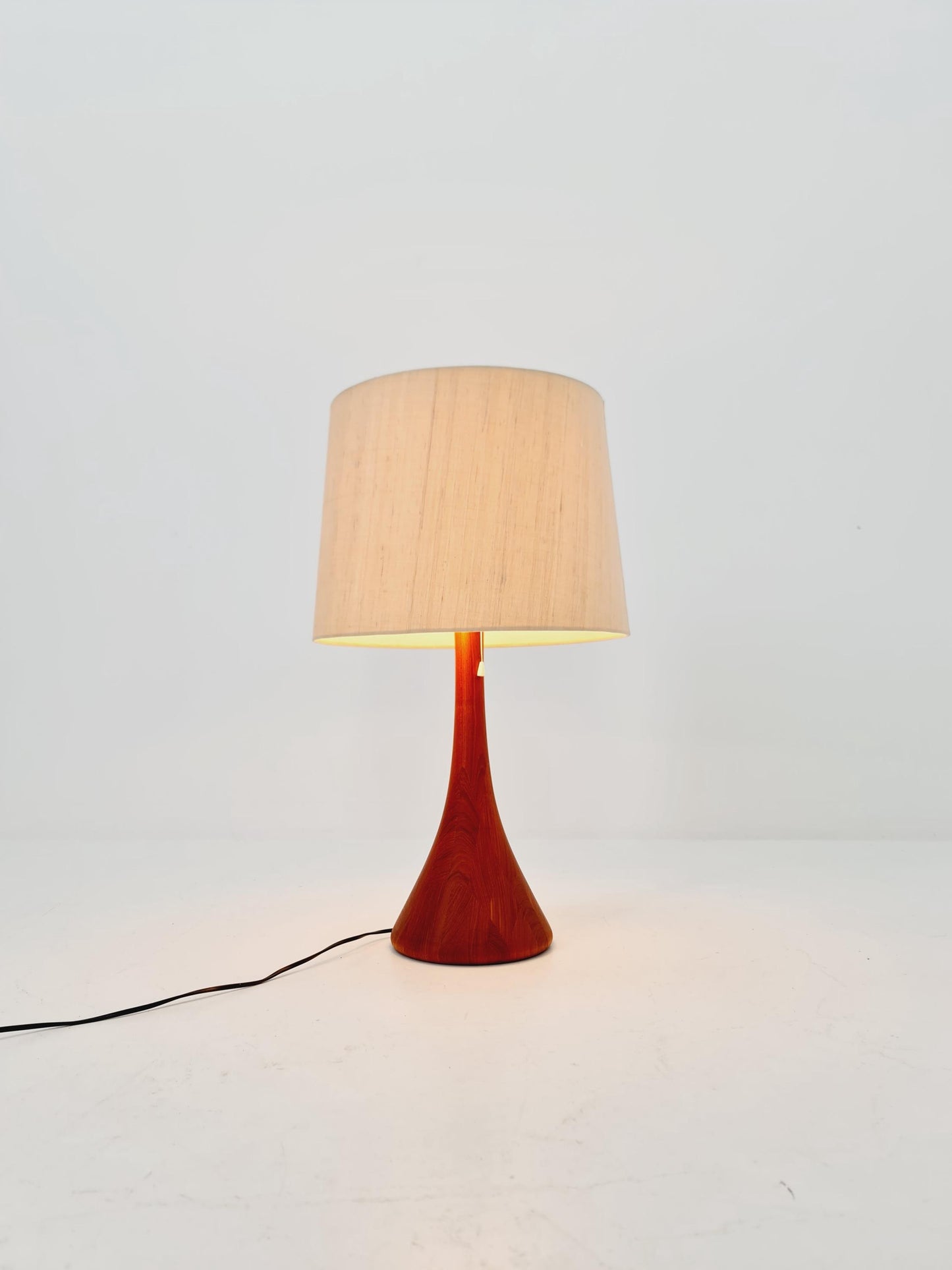 Mid century solid teak table lamp by Domus , 1960s