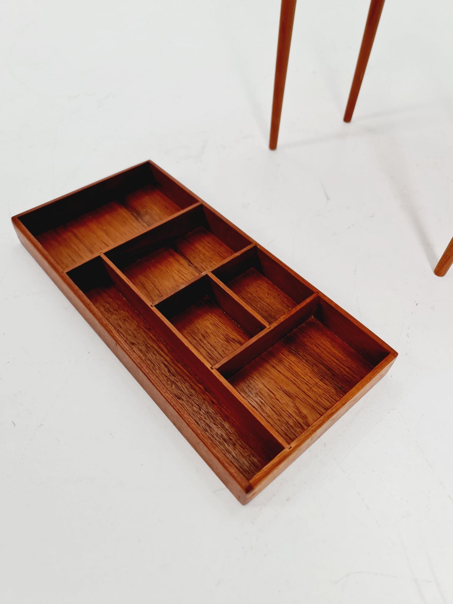 Vintage Dansih teak sweing table/ side table cabinet, 1960s