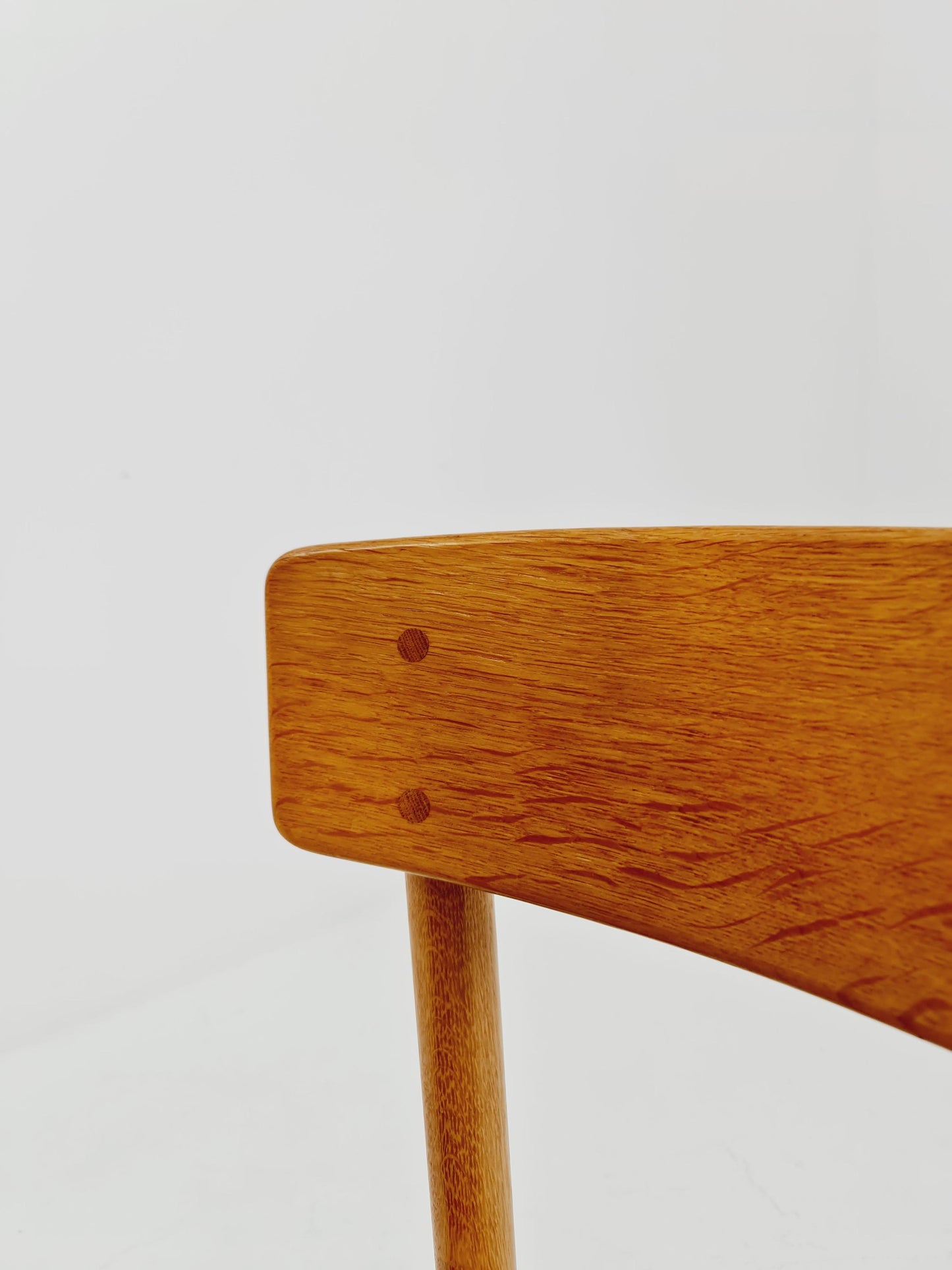 Mid Century Dansih Oak and Leather chair by Børge Mogensen for Fredericia stolfabrik , 1960s Set of 4