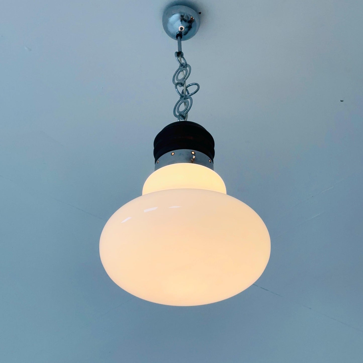 Mid century pop art Arianna Bulb Cwiling Lamp attributed to Piero Brombin for Artemide, 1960s Italy