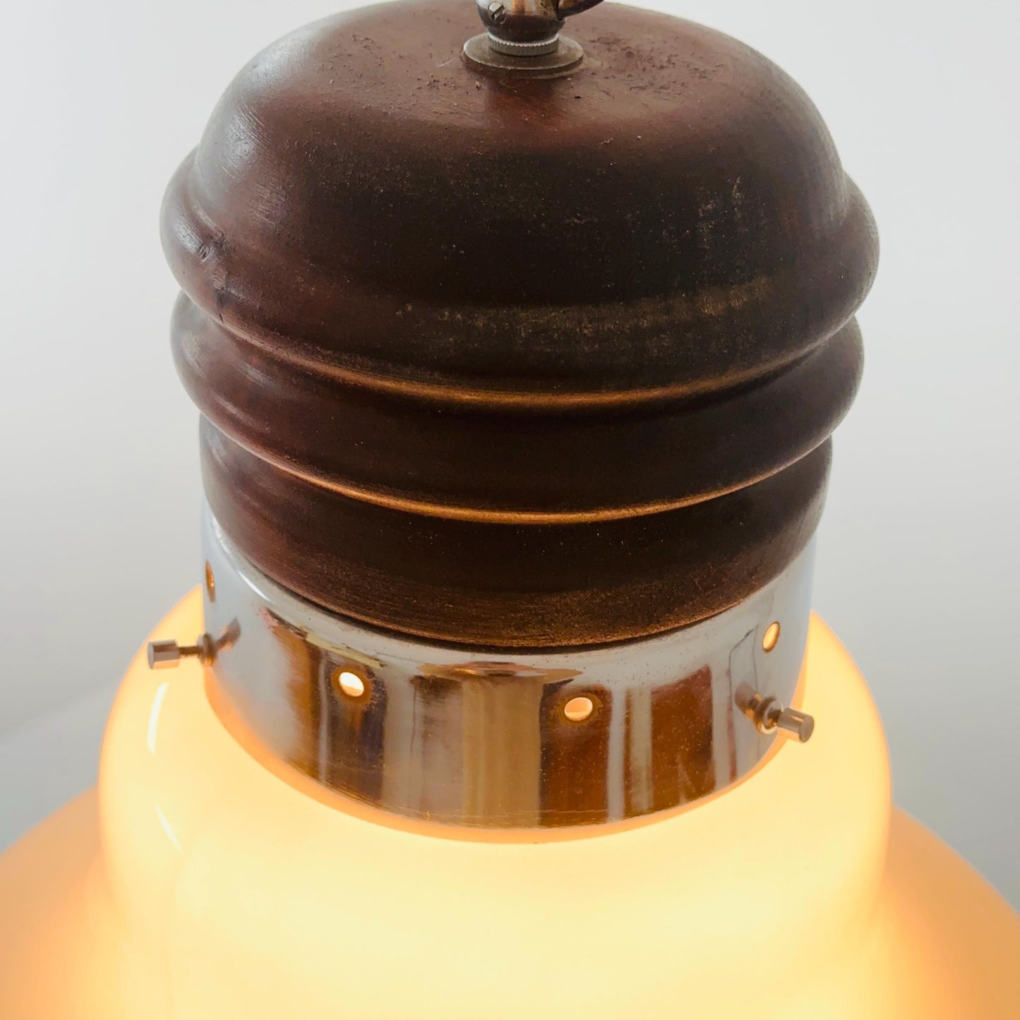 Mid century pop art Arianna Bulb Cwiling Lamp attributed to Piero Brombin for Artemide, 1960s Italy