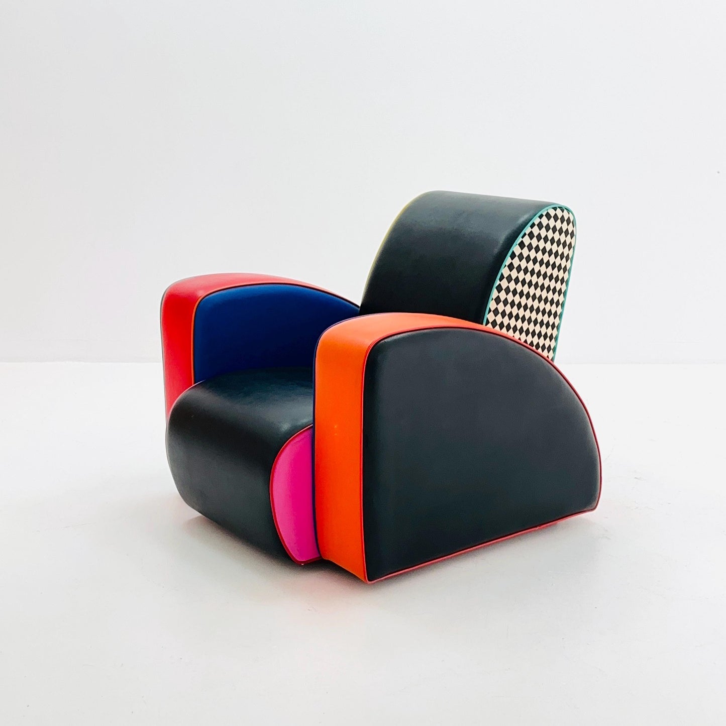 Mid century Harry Segil Pop Art Prismatic "Queen Mary" club chair ,1980s