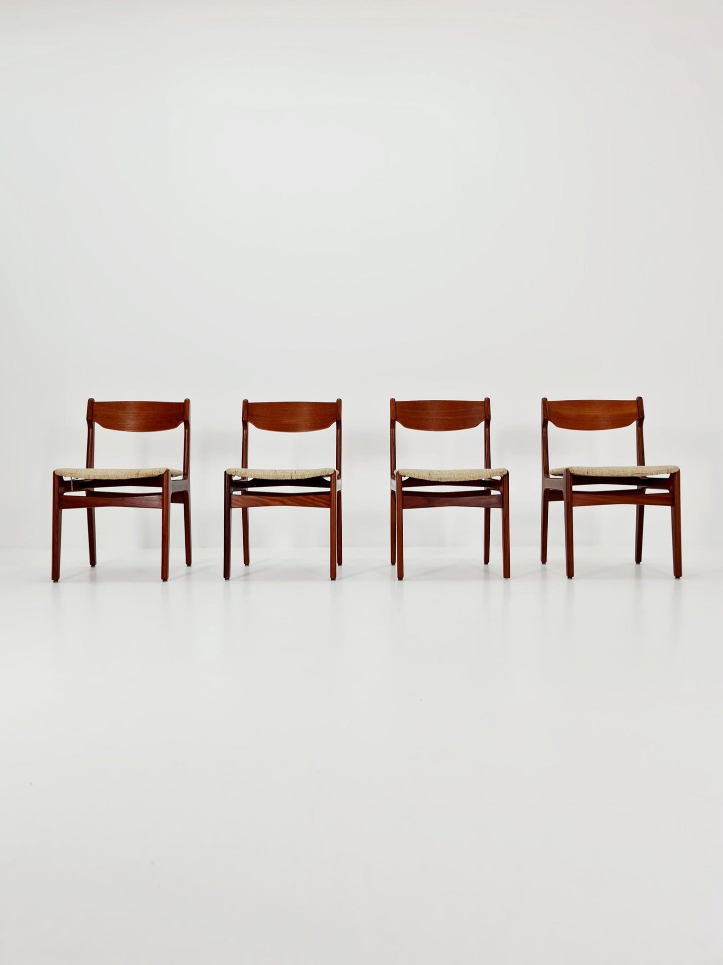 Vintage Danish teak dining/desk chairs by Erik Buch 1960s Set of 4