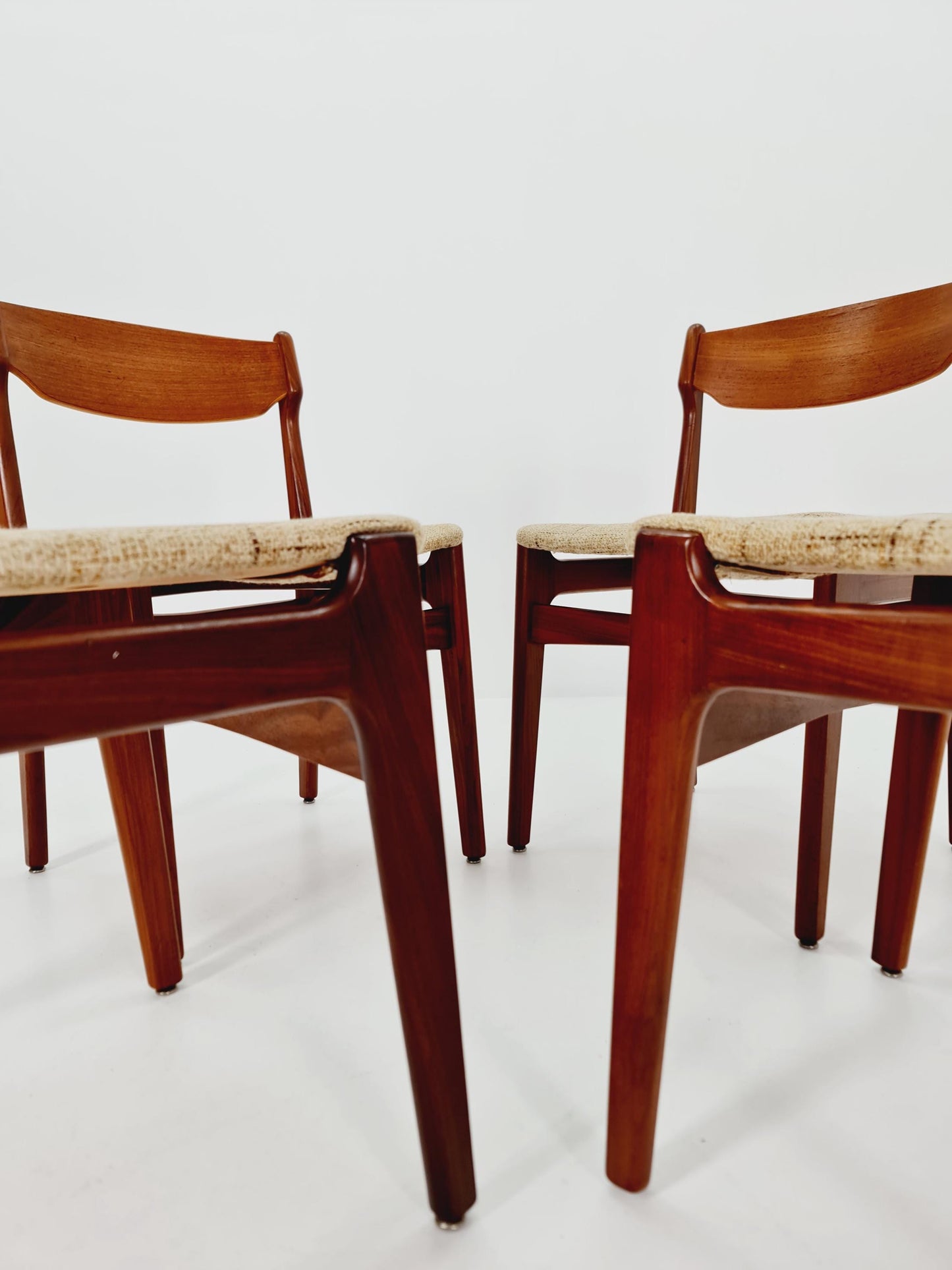 Vintage Danish teak dining/desk chairs by Erik Buch 1960s Set of 4