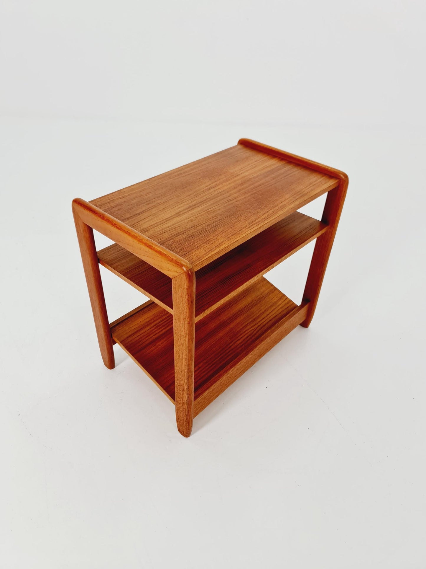 Midcentury Vintage Teak Danish Side table/ Bedside table/ with News Paper shelf