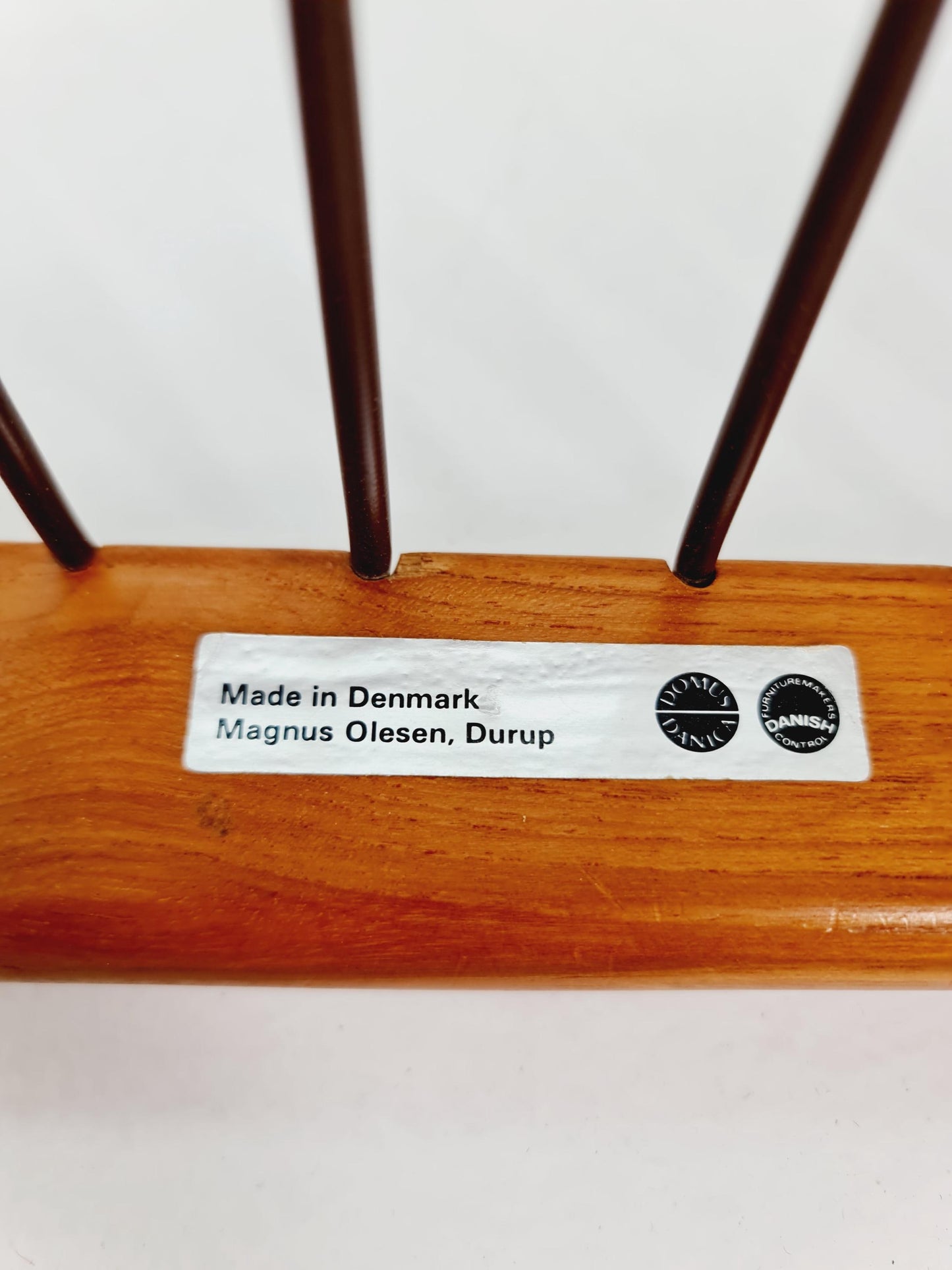 Vintage Danish teak stool ottoman by Kai Kristiansen for Magnus Olsen , 1960s