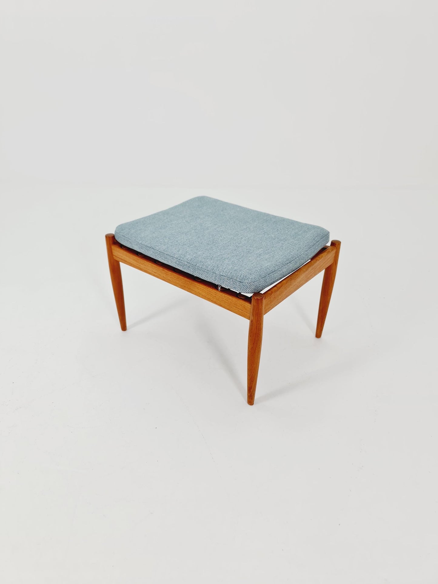 Vintage Danish teak stool ottoman by Kai Kristiansen for Magnus Olsen , 1960s