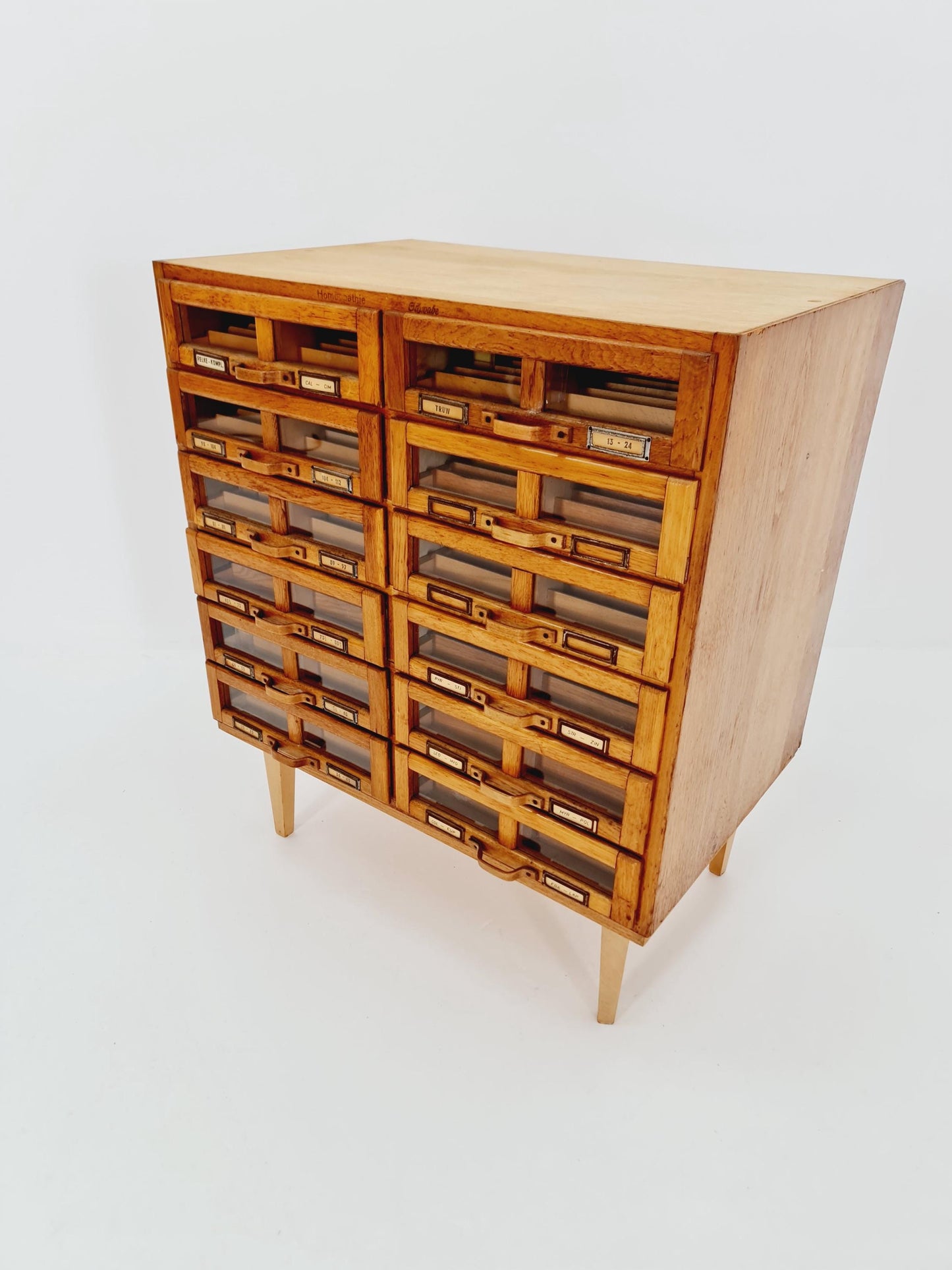 Mid century German Haberdashery cabinet in Wood , 1930s