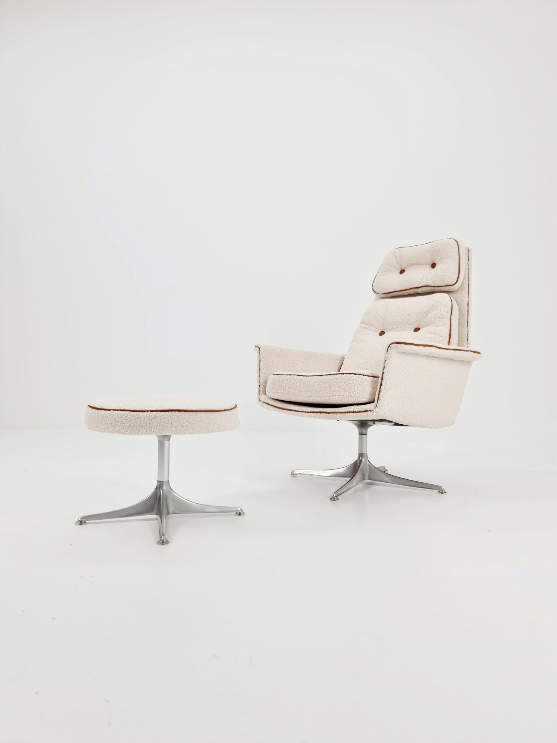 Mid-Century lounge chair with ottoman by Horst Brüning for COR , Germany 1970s