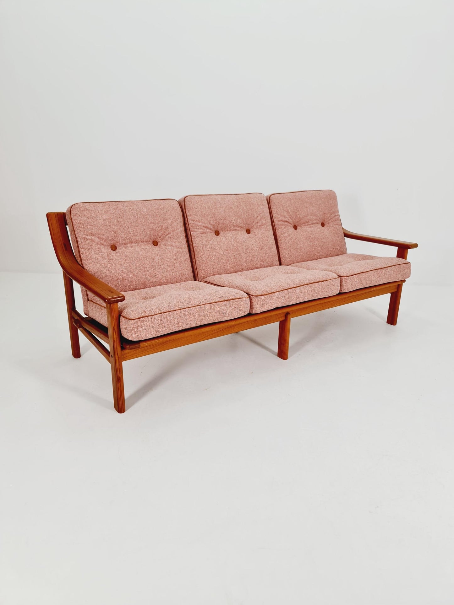 Mid-century Rare Danish teak lounge sofa 3 -Seater ,By Silkborg 1970s