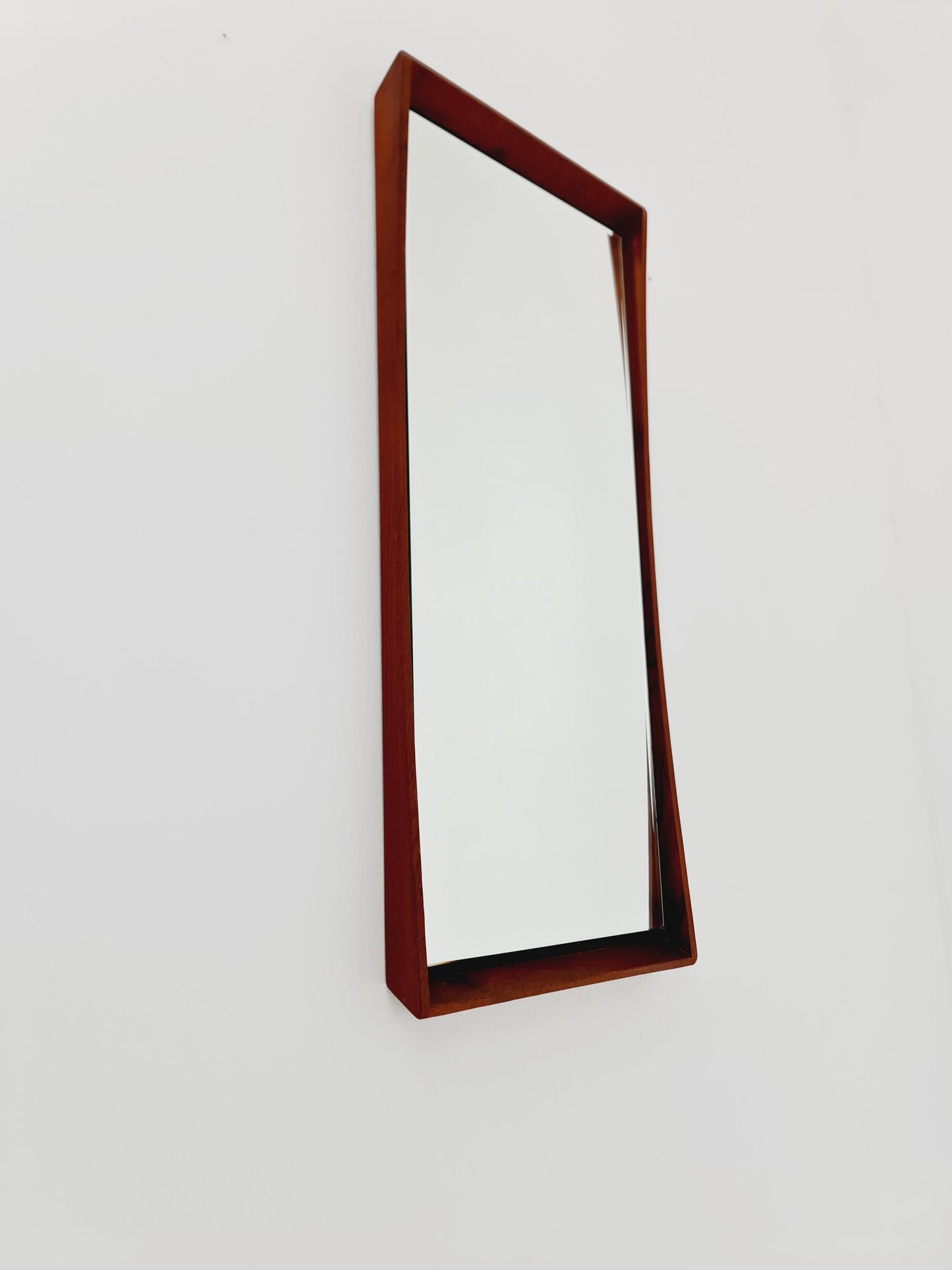 Teak Danish mid-century Modern wall-mounted mirror, 1960s