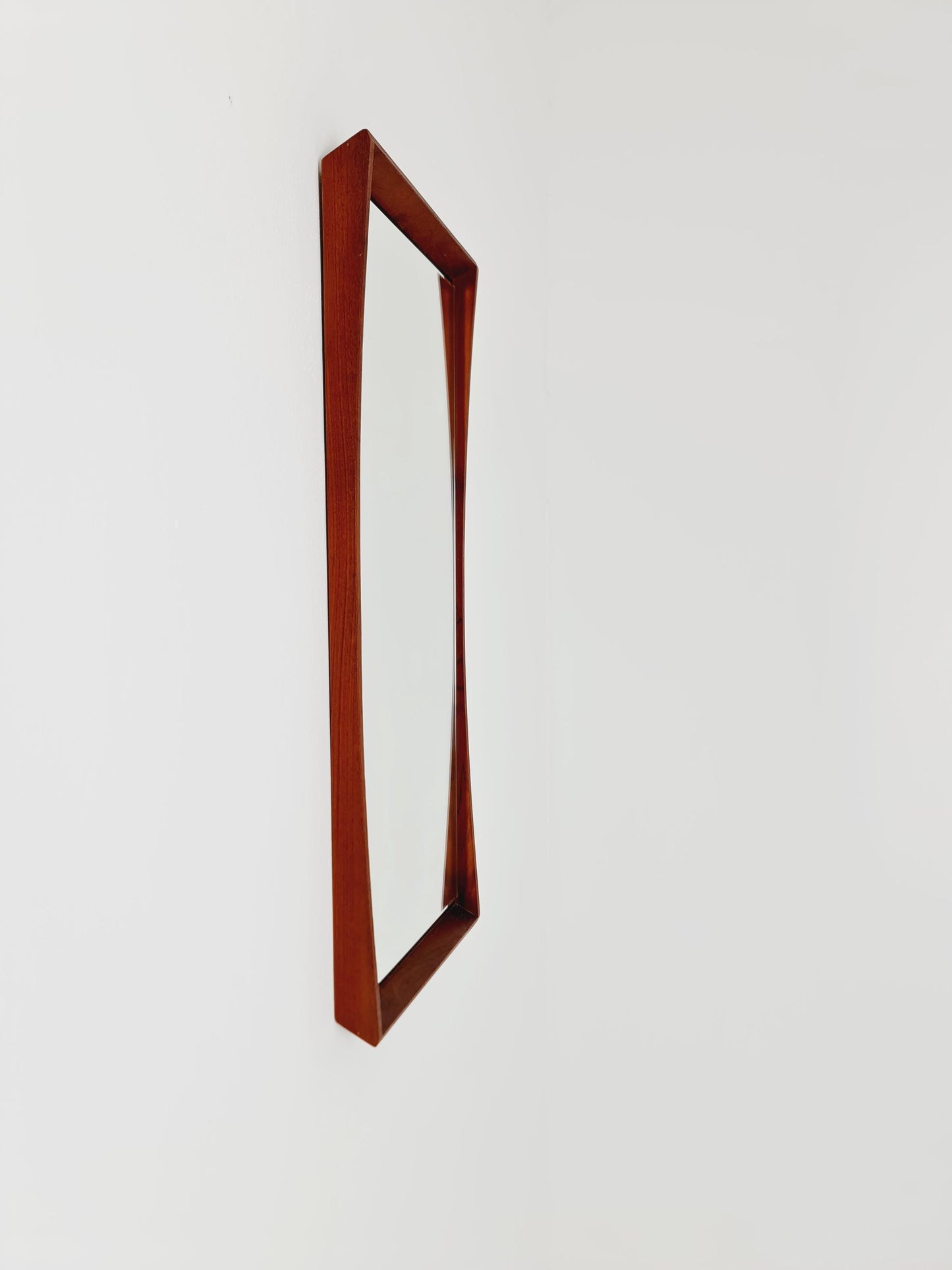 Teak Danish mid-century Modern wall-mounted mirror, 1960s