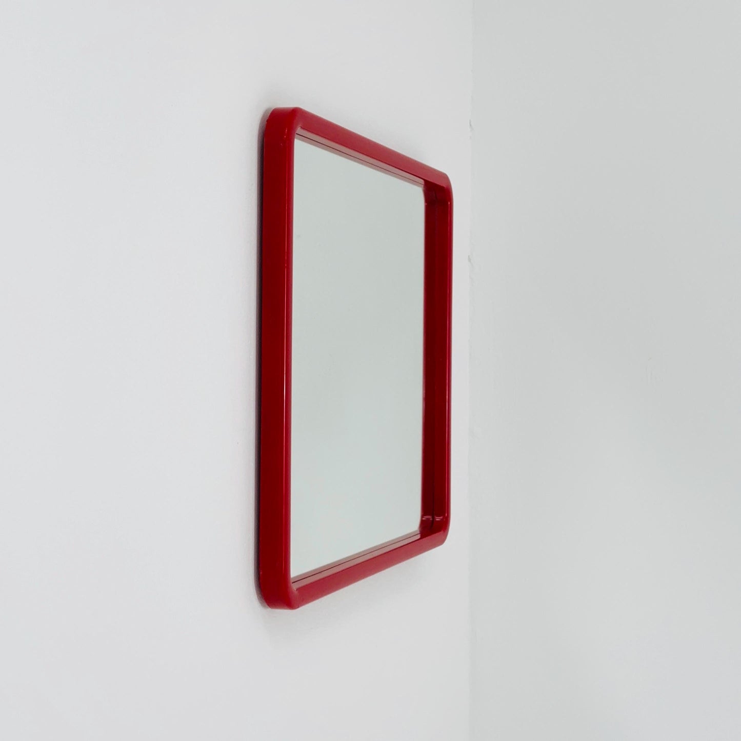 Space Age Red Wall Mirror — Germany 1970s