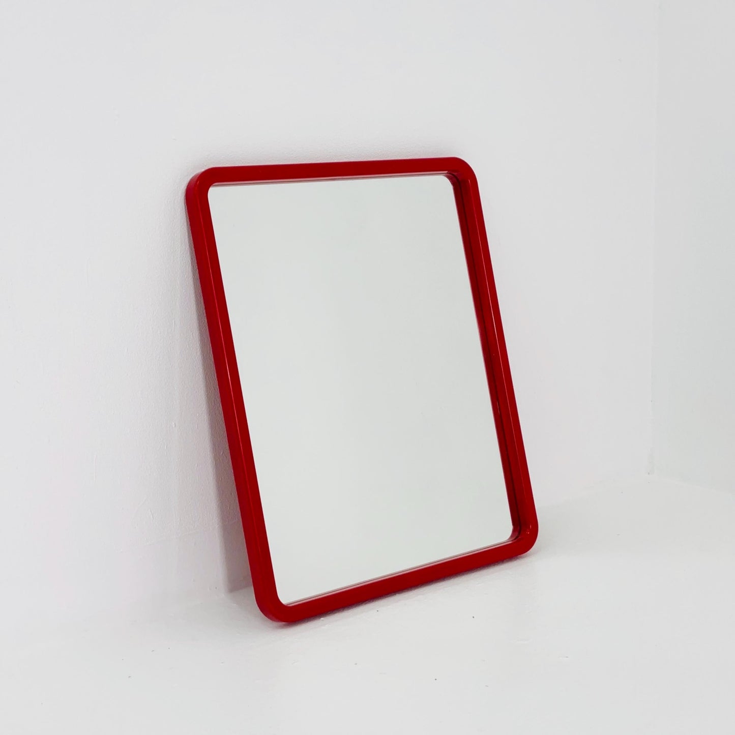Space Age Red Wall Mirror — Germany 1970s