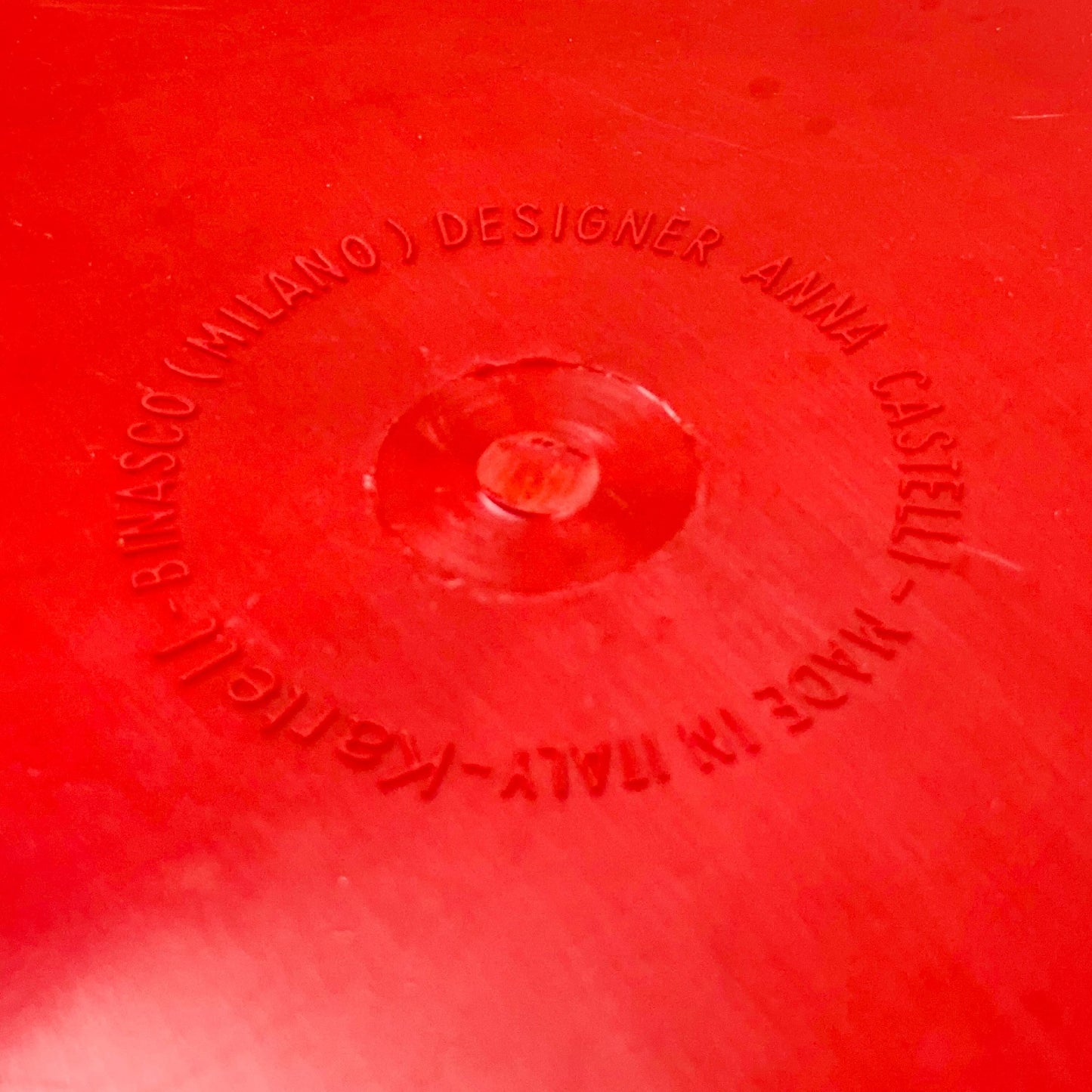 Rare Space Age Red Componibili Square Serving Trolley by Anna Castelli Ferrieri for Kartell — Italy, 1960s — Model 4970