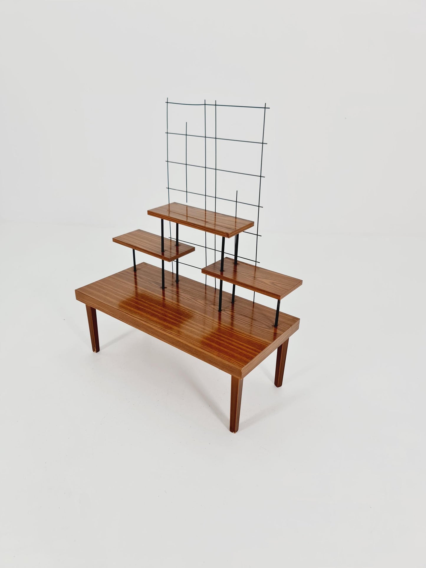 Big 1950s German Plant Stand, Vintage Mid-Century Minimalist Indoor Plant Stand Side Table Retro flower table