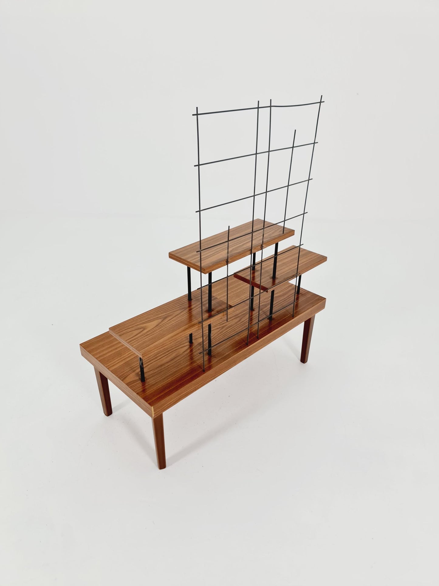 Big 1950s German Plant Stand, Vintage Mid-Century Minimalist Indoor Plant Stand Side Table Retro flower table