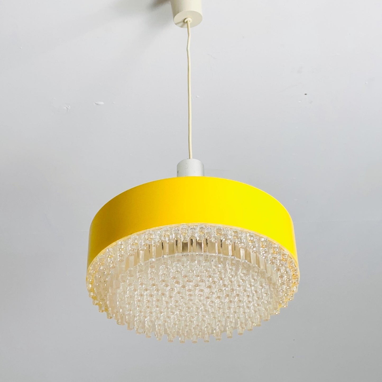 Space Age yellow pendant lamp 1980s