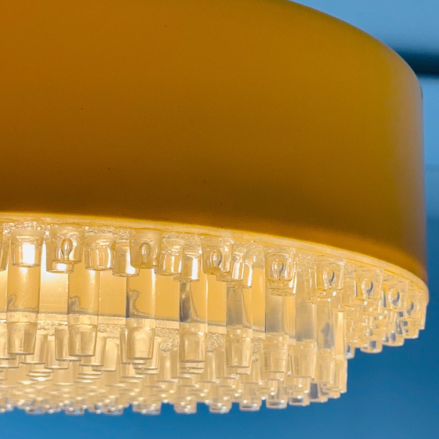 Space Age yellow pendant lamp 1980s