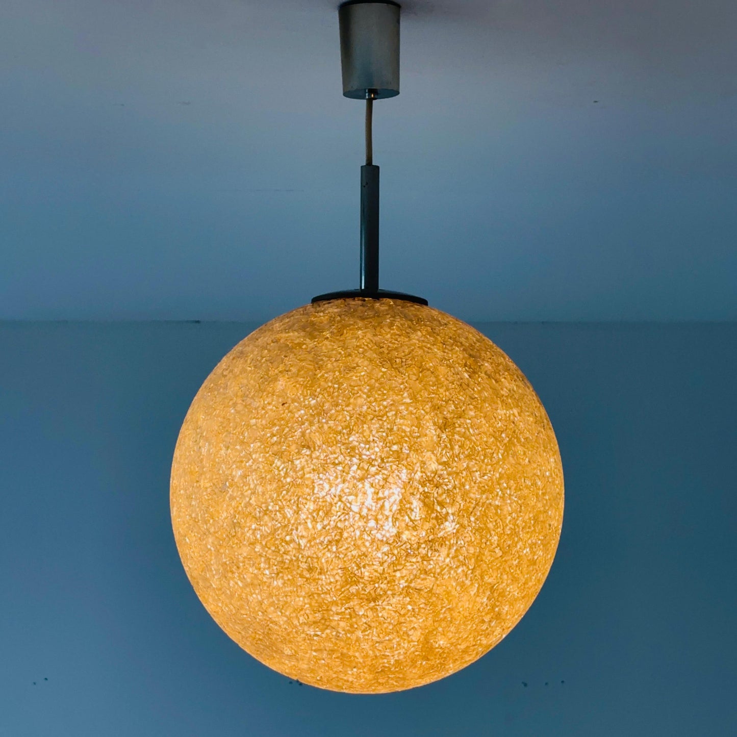 Mid century “Sugar Ball” hanging lamp by John & Sylvia Reid for Rotaflex 1960s