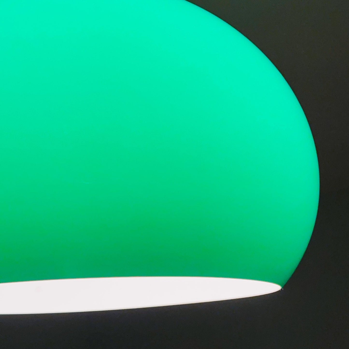 Mid century Pendant Green Harvey space age lamp by Guzzini for meblo , 1970s Italy