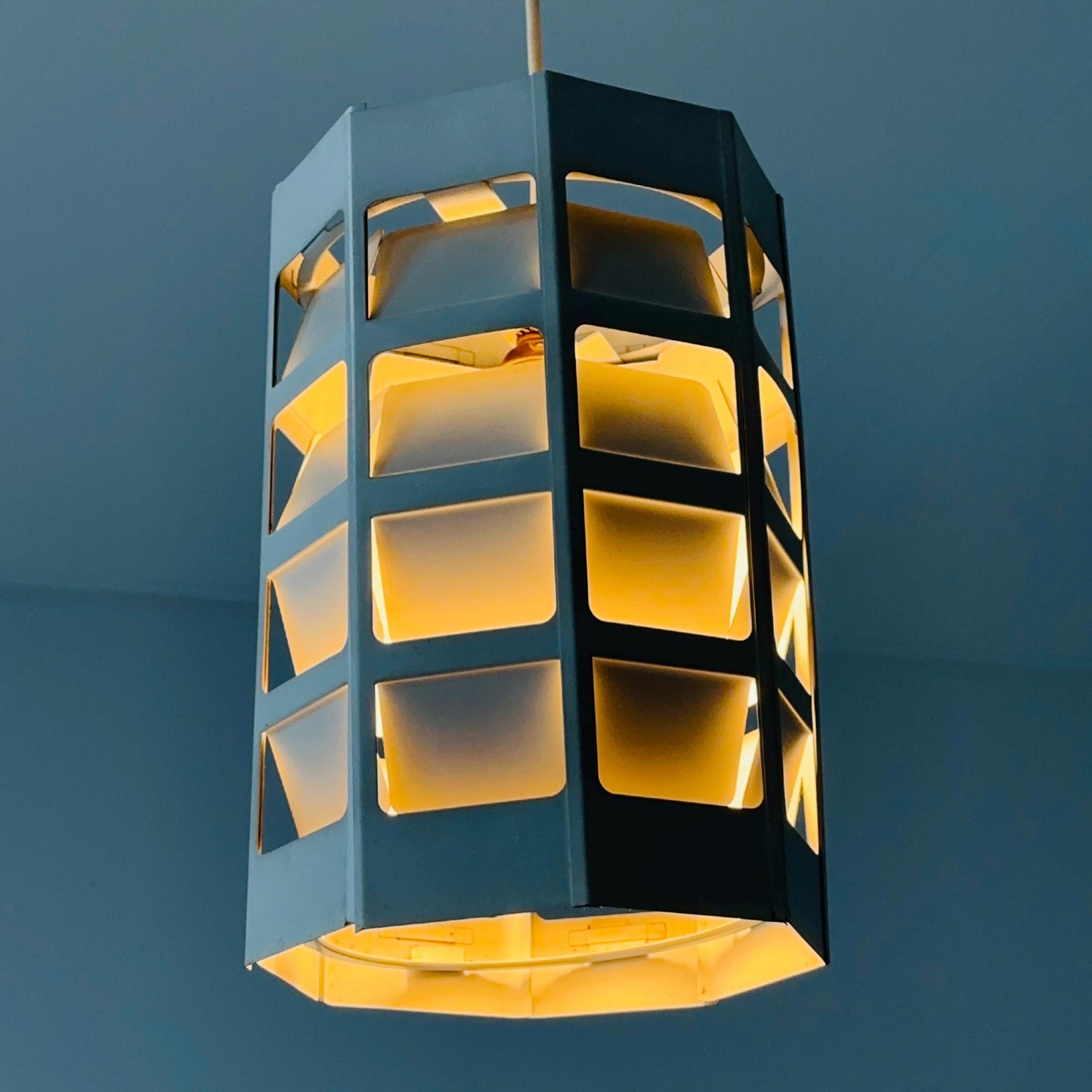Danish Modern Pendant Lamp by Poul Gernes for Louis Poulsen | Perforated Metal | 1960s
