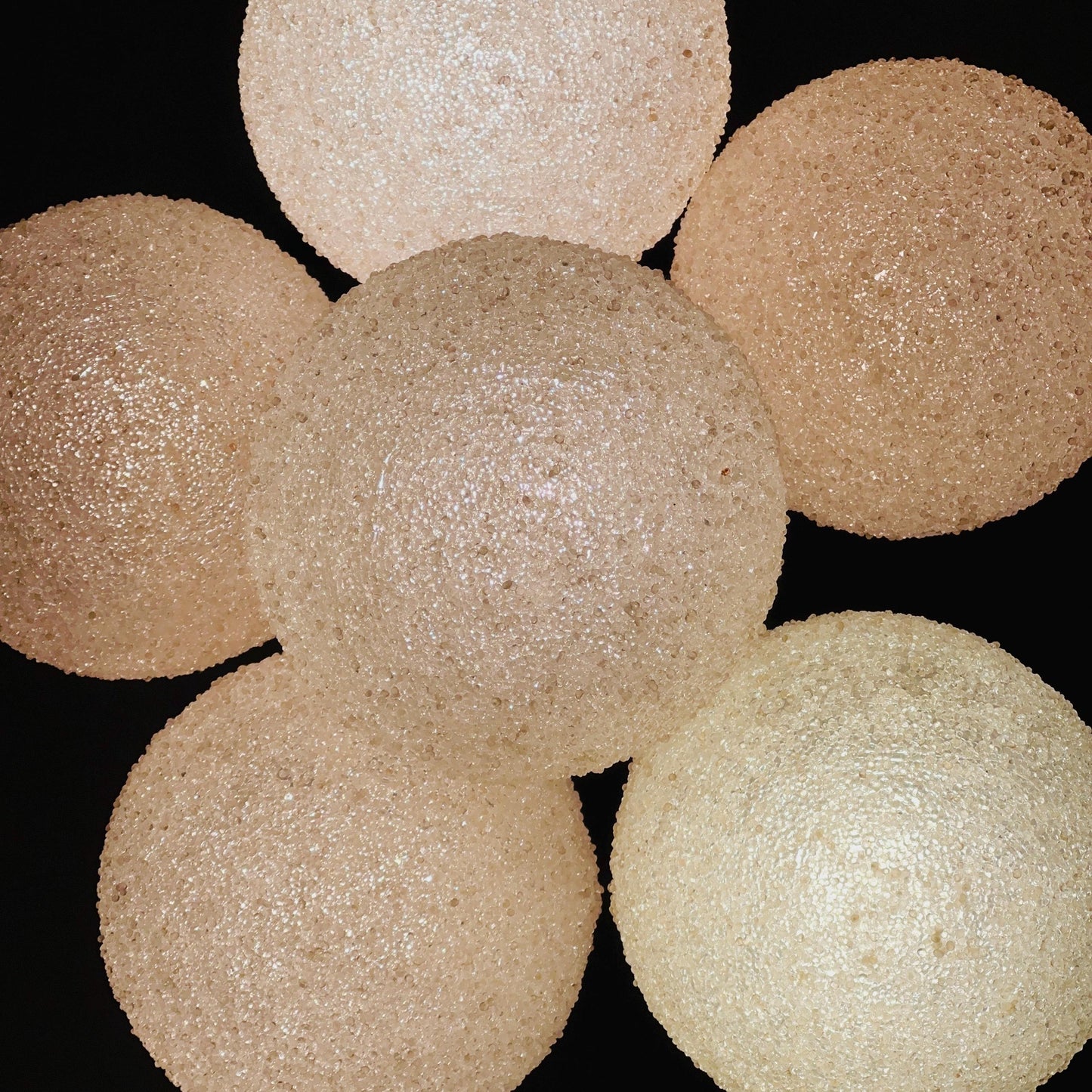 Mid-Century Pendant Lamp with 6 Plexiglass Globe Shades, Germany, 1970s