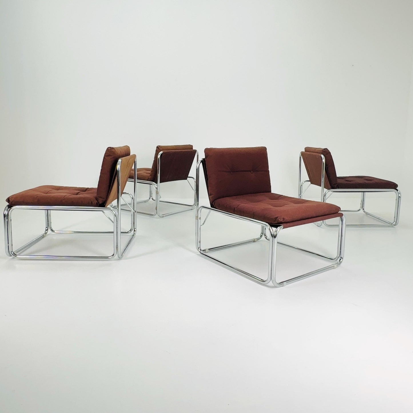 Set of 4 Mid century Wim Ypma Lounge Chairs for Riemersma, 1960s Netherlands