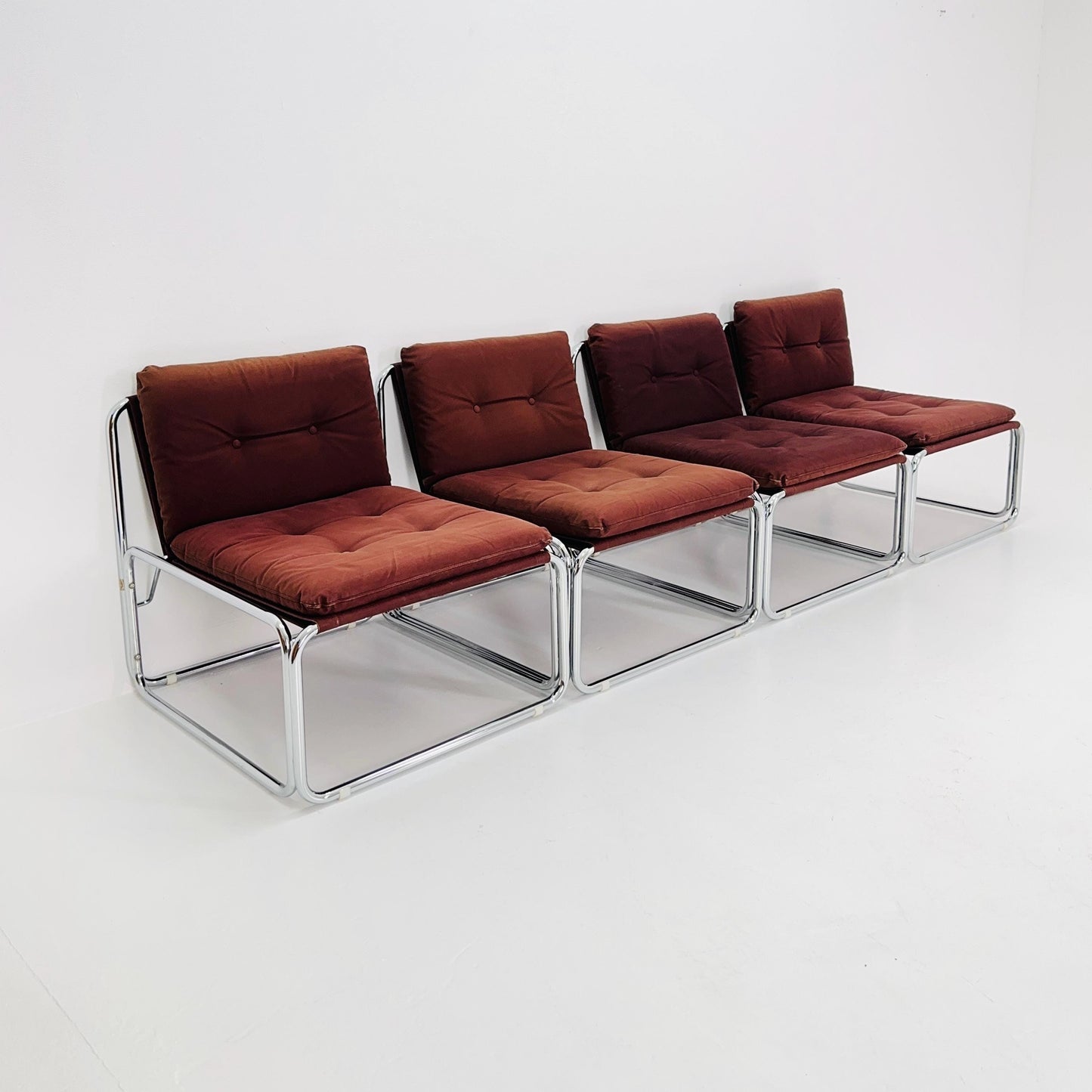 Set of 4 Mid century Wim Ypma Lounge Chairs for Riemersma, 1960s Netherlands