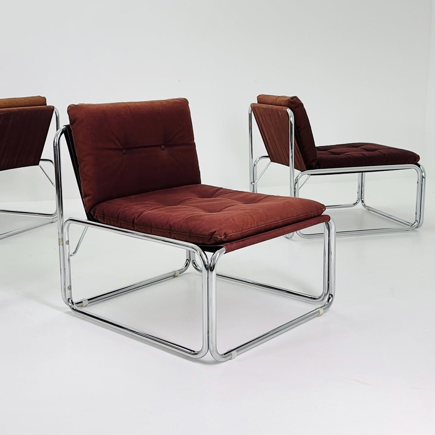 Set of 4 Mid century Wim Ypma Lounge Chairs for Riemersma, 1960s Netherlands