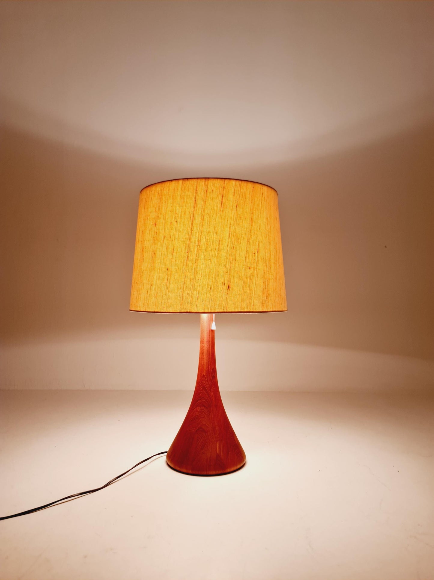 Mid century solid teak table lamp by Domus , 1960s