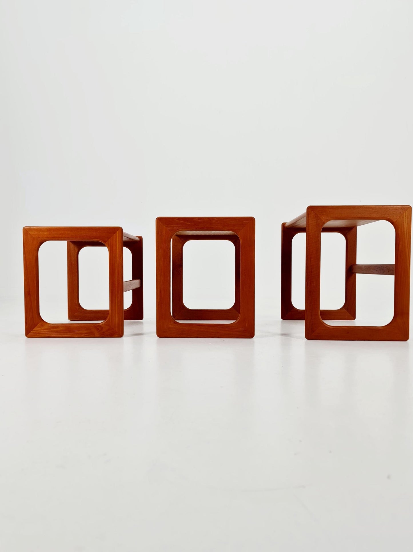 Midcentury Danish Solid teak Nesting Tables by Salin Nyborg , 1960s