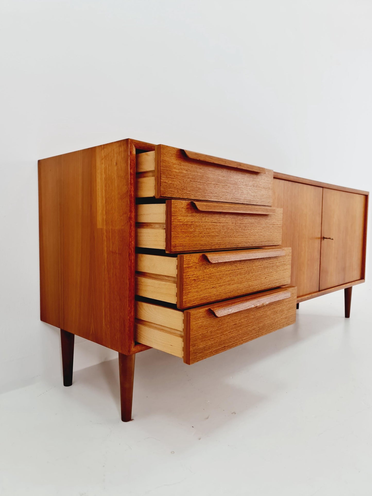 Mid century Modern German teak sideboard by WK möbel, 1960s