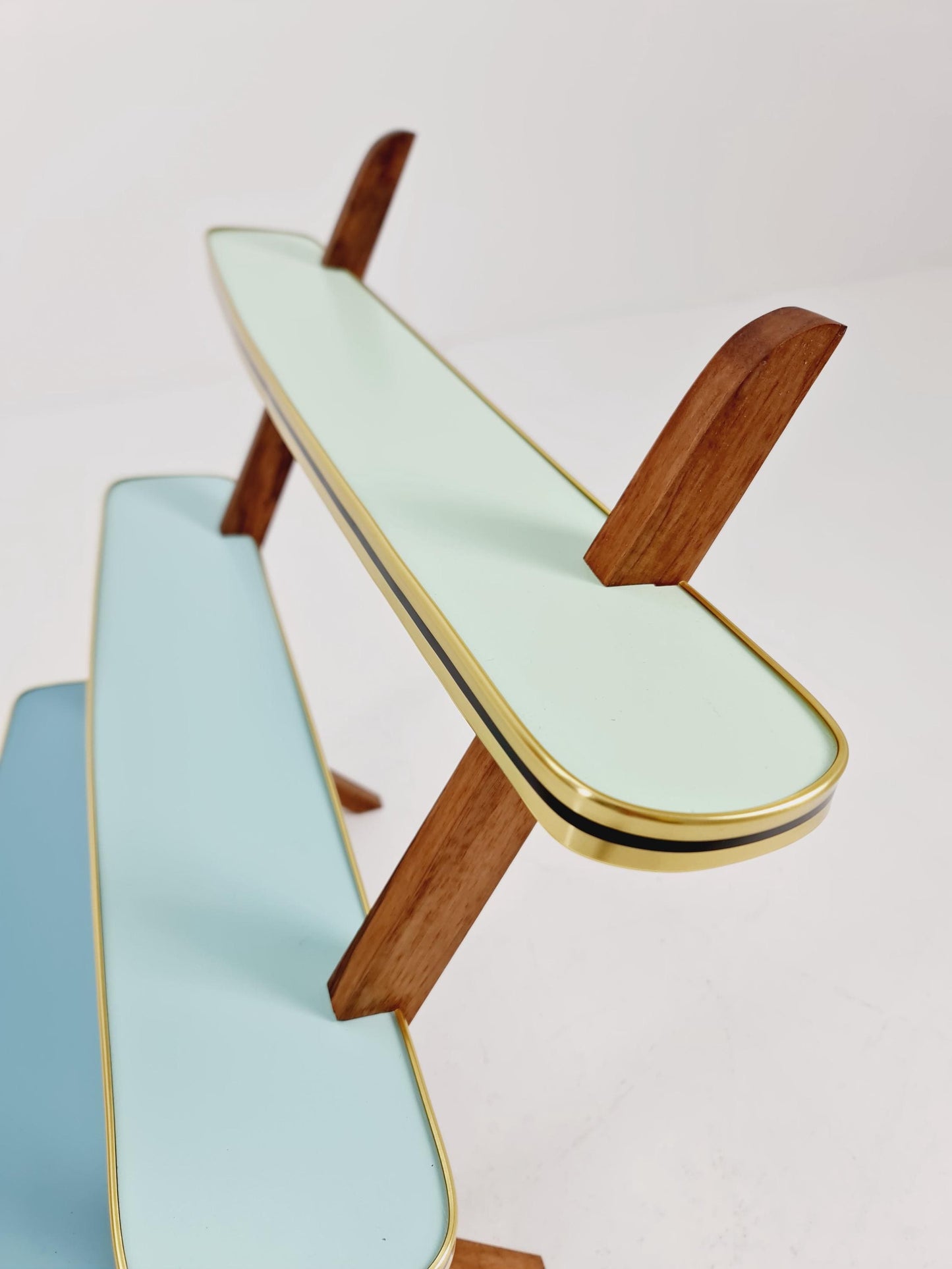 Big 1950s German Plant Stand, Colorful Vintage Mid-Century Minimalist Indoor Plant Stand Side Table Retro flower table