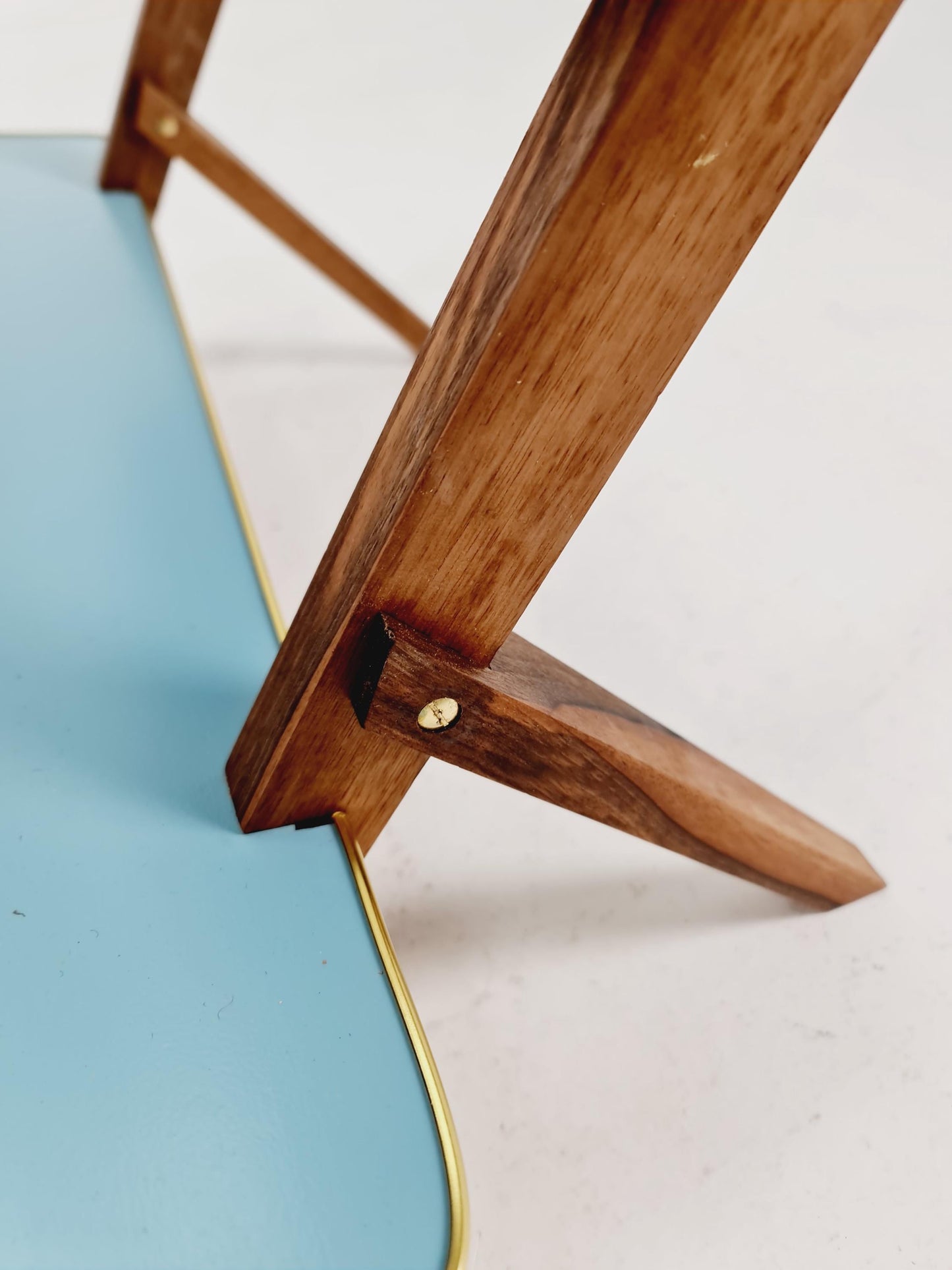 Big 1950s German Plant Stand, Colorful Vintage Mid-Century Minimalist Indoor Plant Stand Side Table Retro flower table