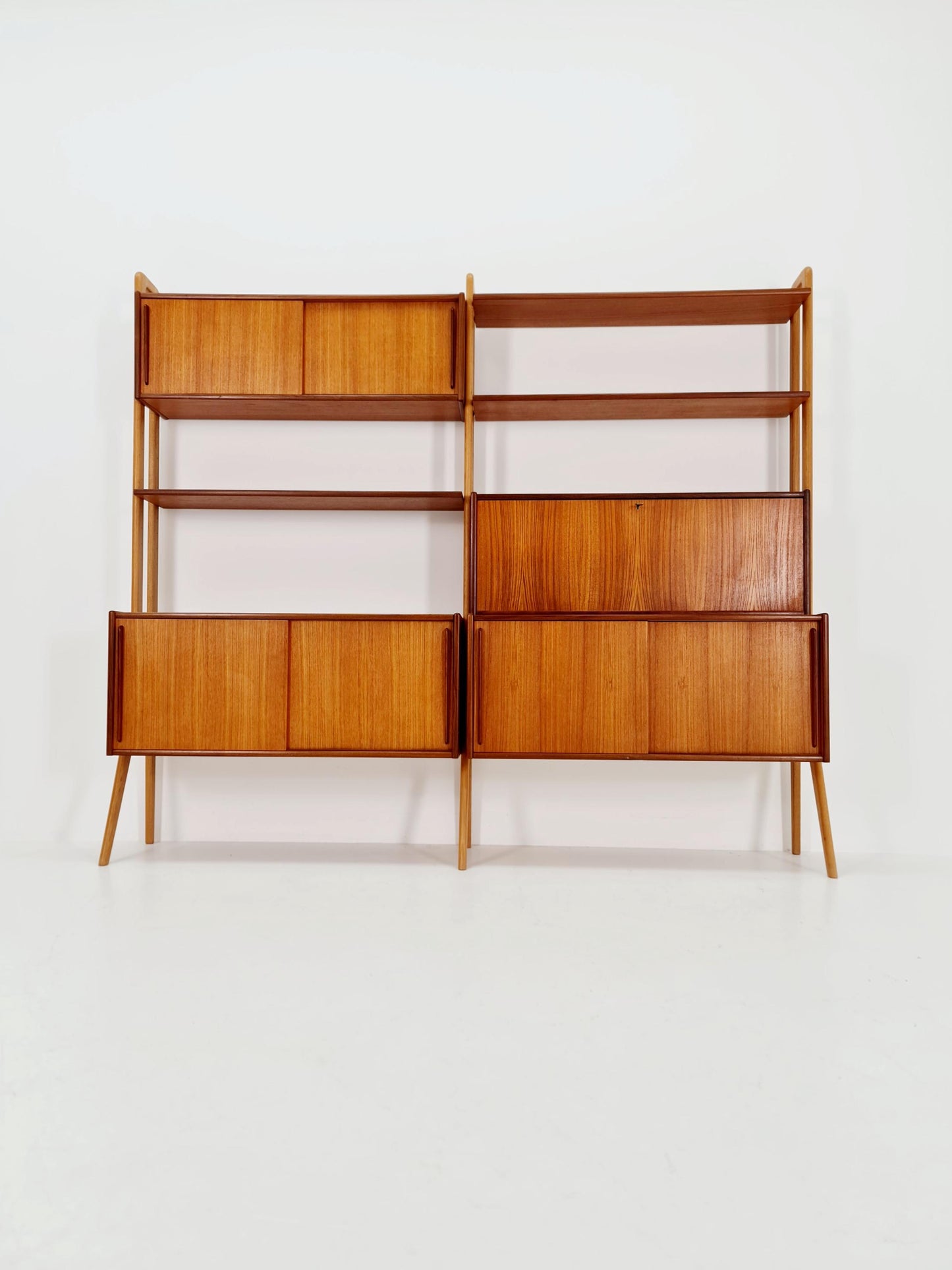 Rare Danish freestanding vintage bookshelf system /room divider by Kurt Østervig for KP Møbler 1960s