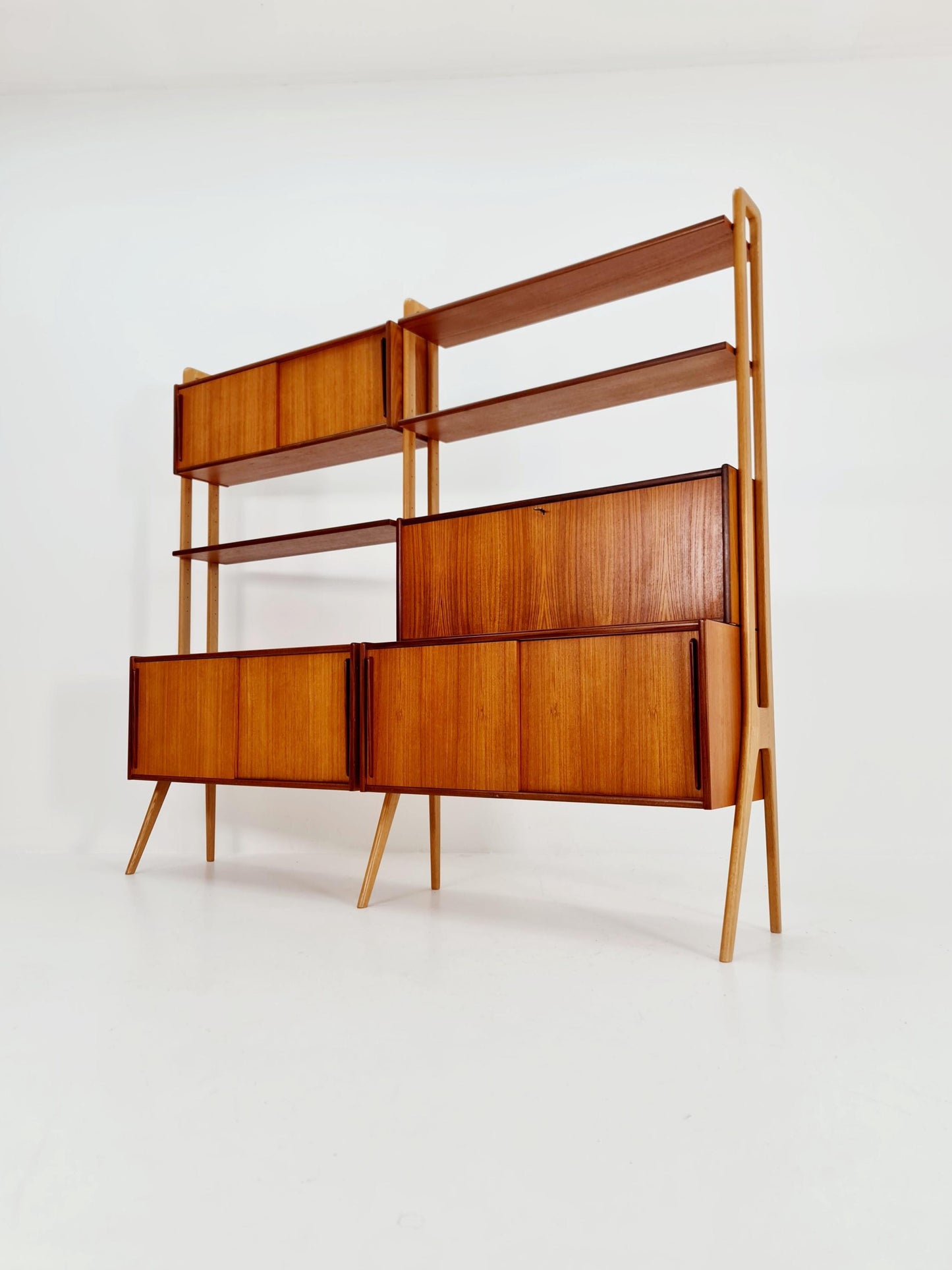 Rare Danish freestanding vintage bookshelf system /room divider by Kurt Østervig for KP Møbler 1960s