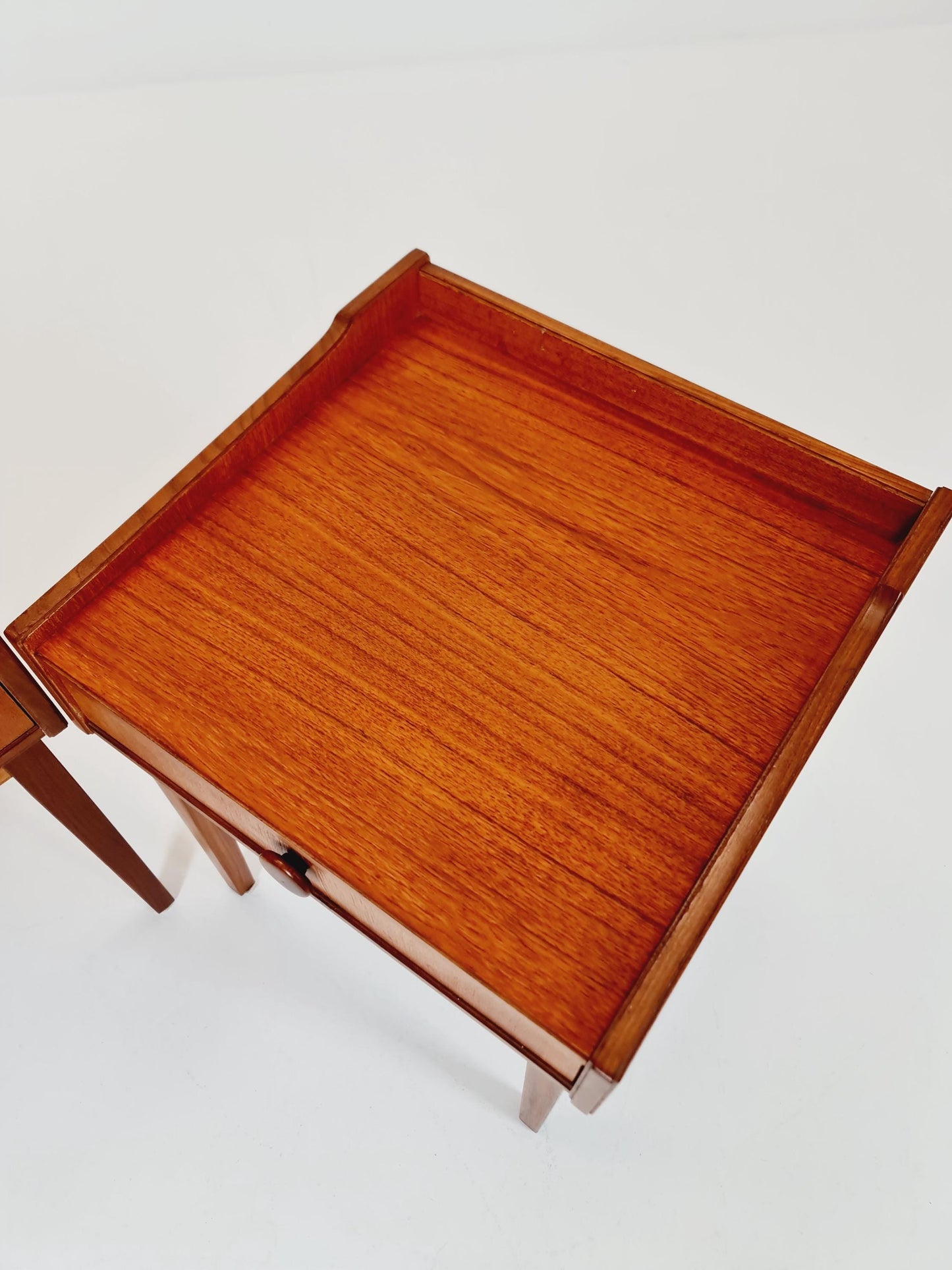 Rare Danish MidCentury teak nightstands / bedside tables, 1960s