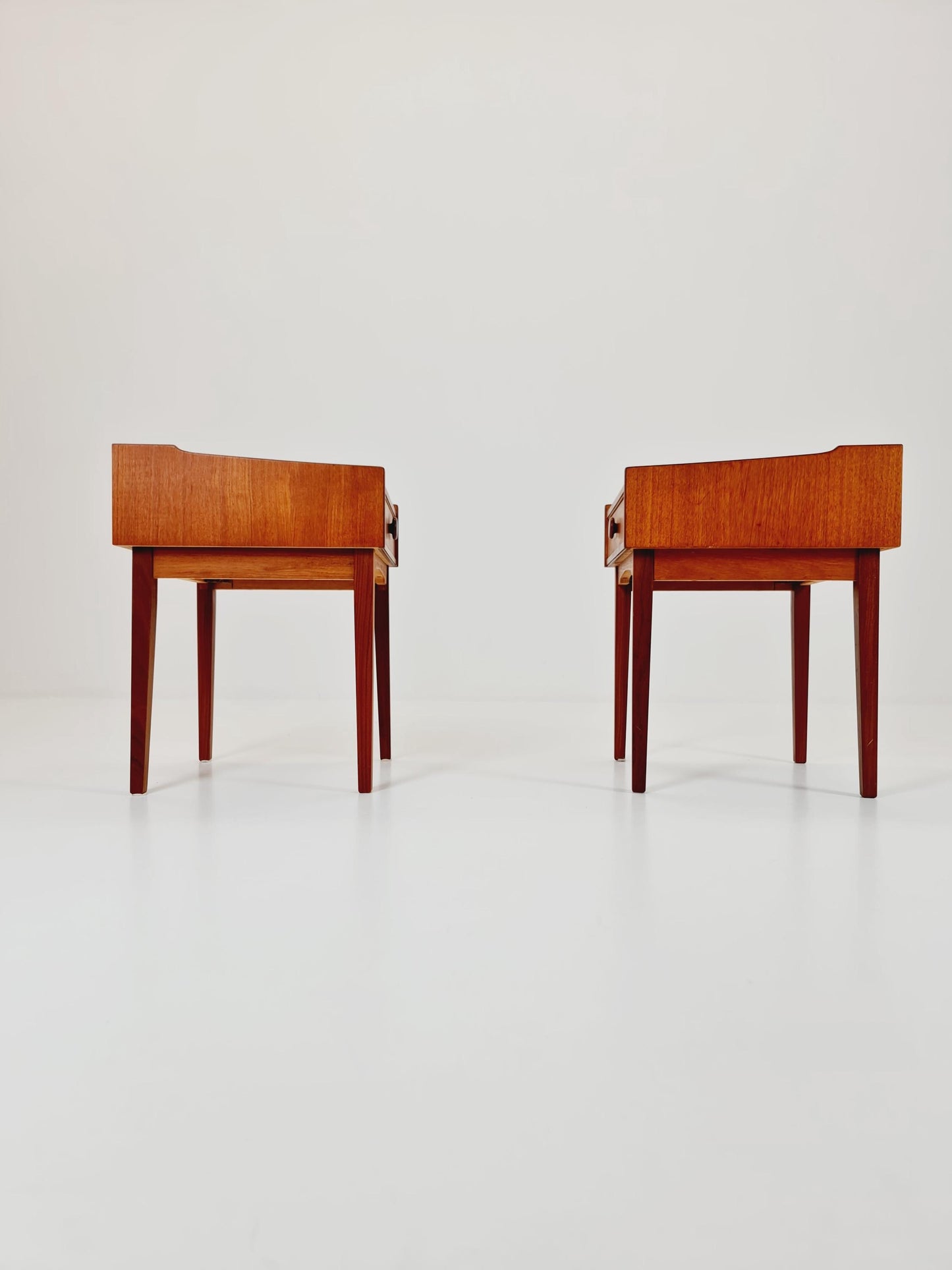 Rare Danish MidCentury teak nightstands / bedside tables, 1960s