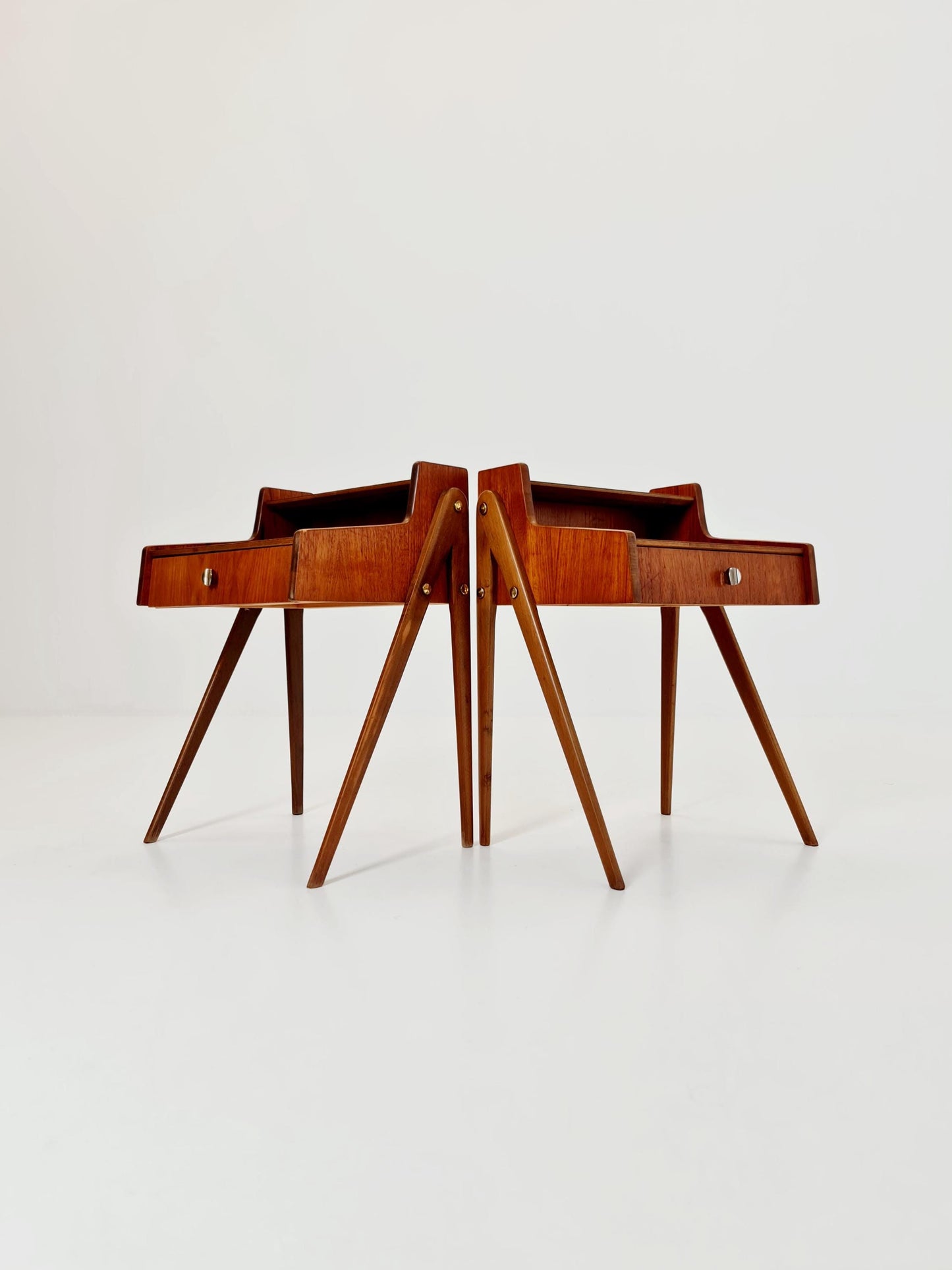 Mid century Danish teak side tables/ Bedside tables/ Nightstands, Denmark, 1960s, set of 2